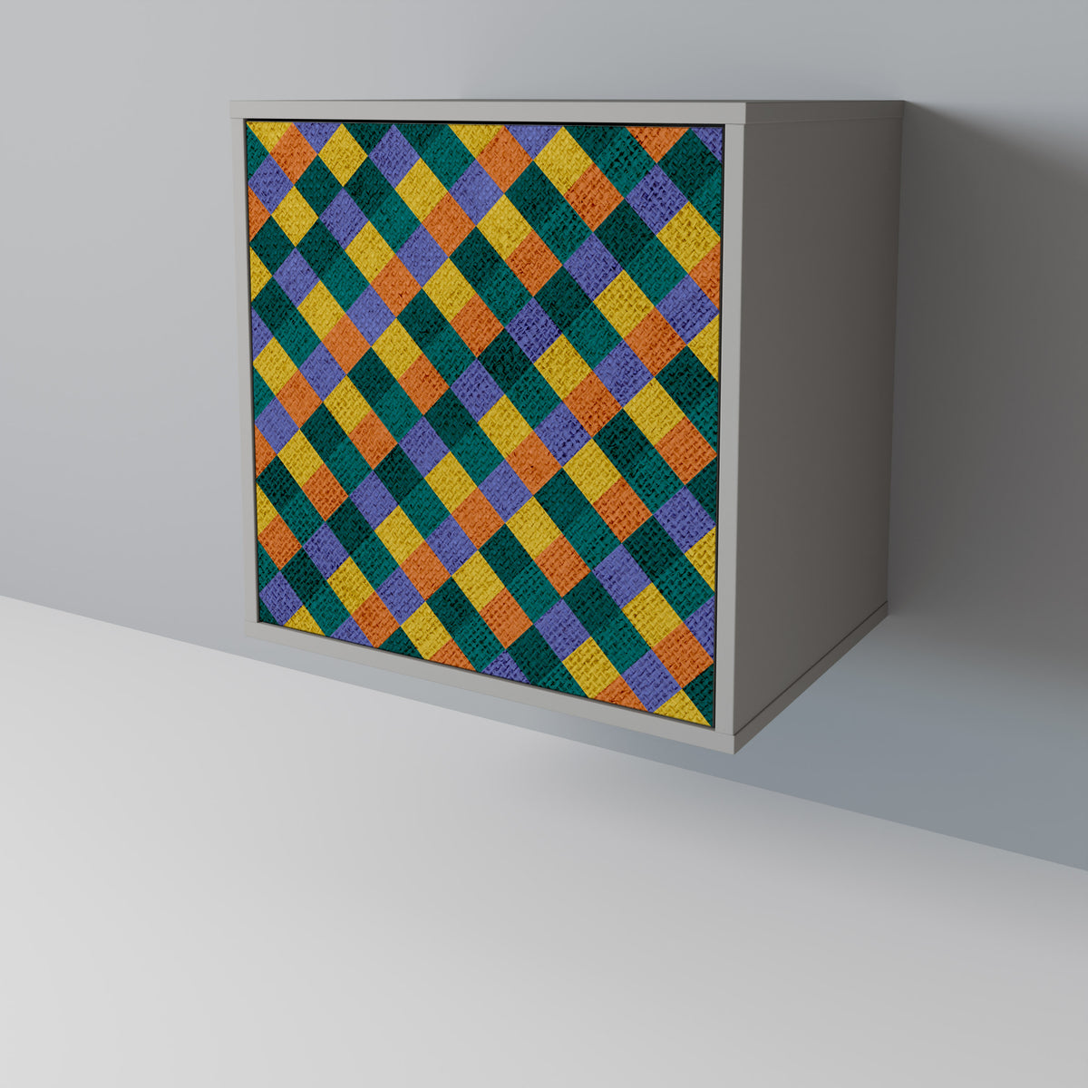PAINTED SQUARES MIX Μπουφές 1-θύρας