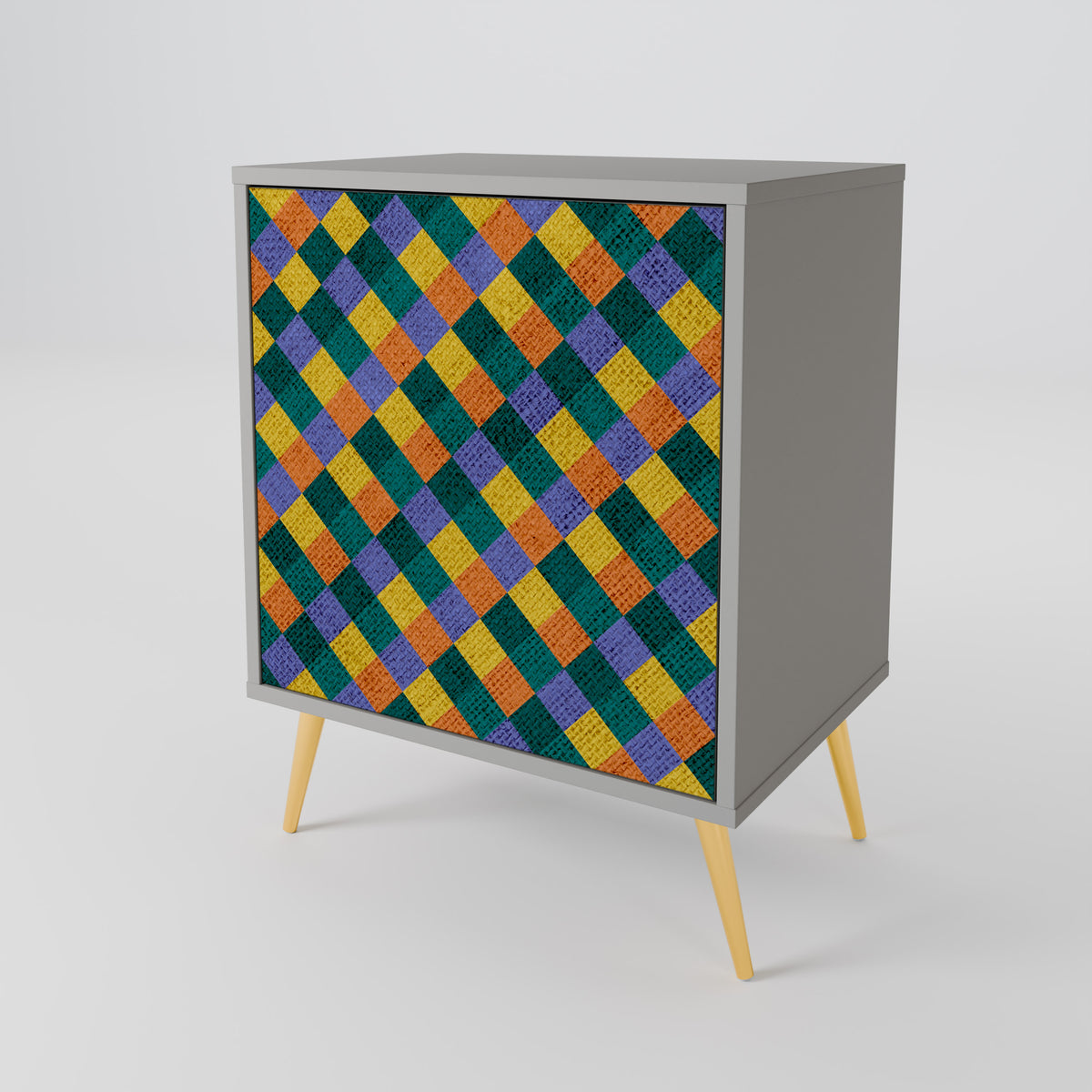 PAINTED SQUARES MIX Μπουφές 1-θύρας