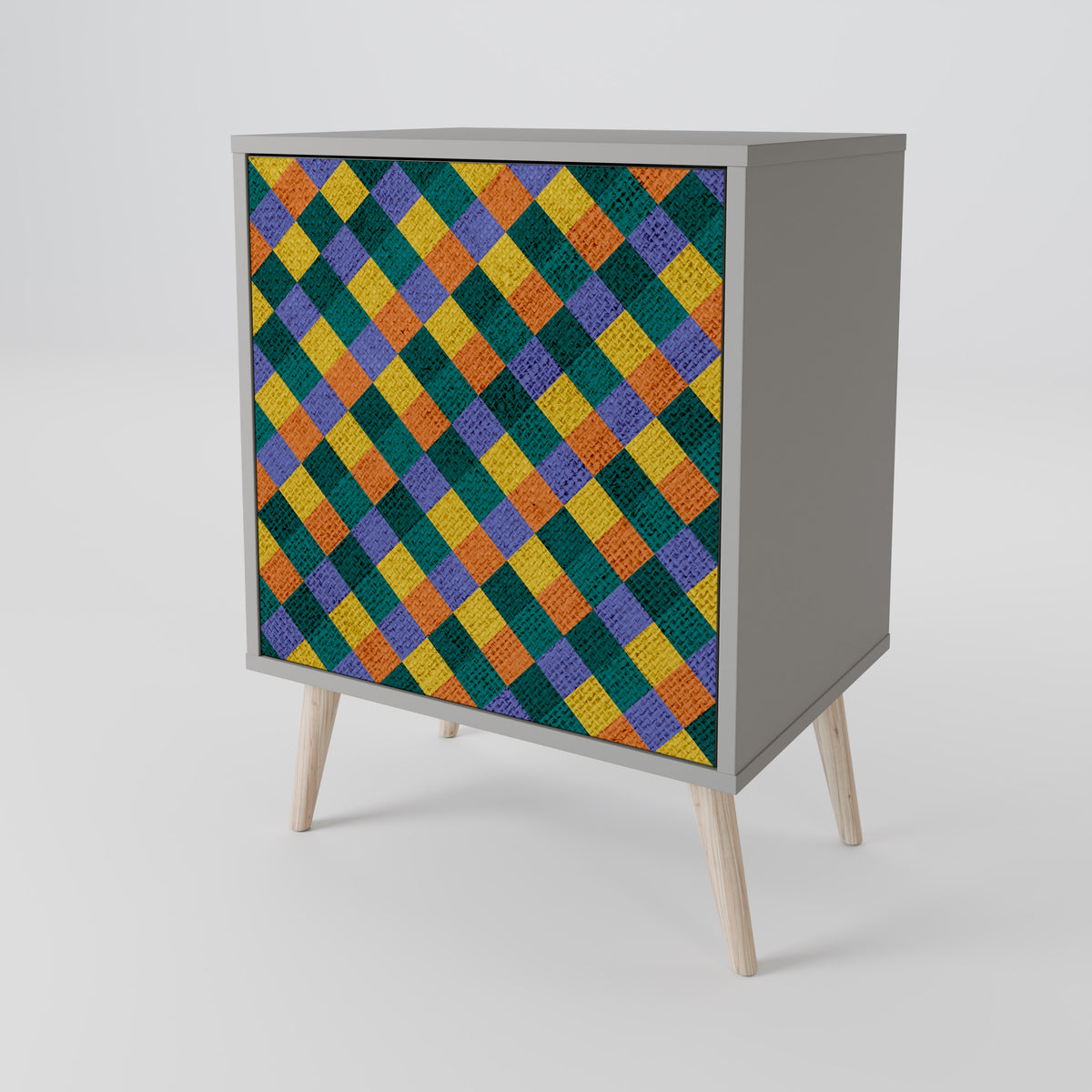 PAINTED SQUARES MIX Μπουφές 1-θύρας