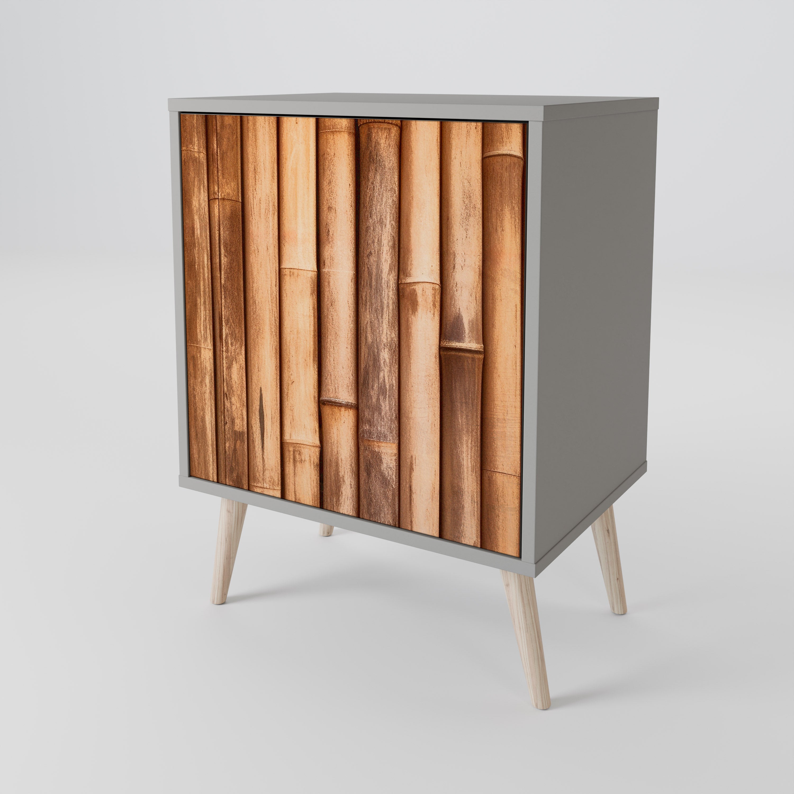 NATURAL WOOD 1-Door Sideboard