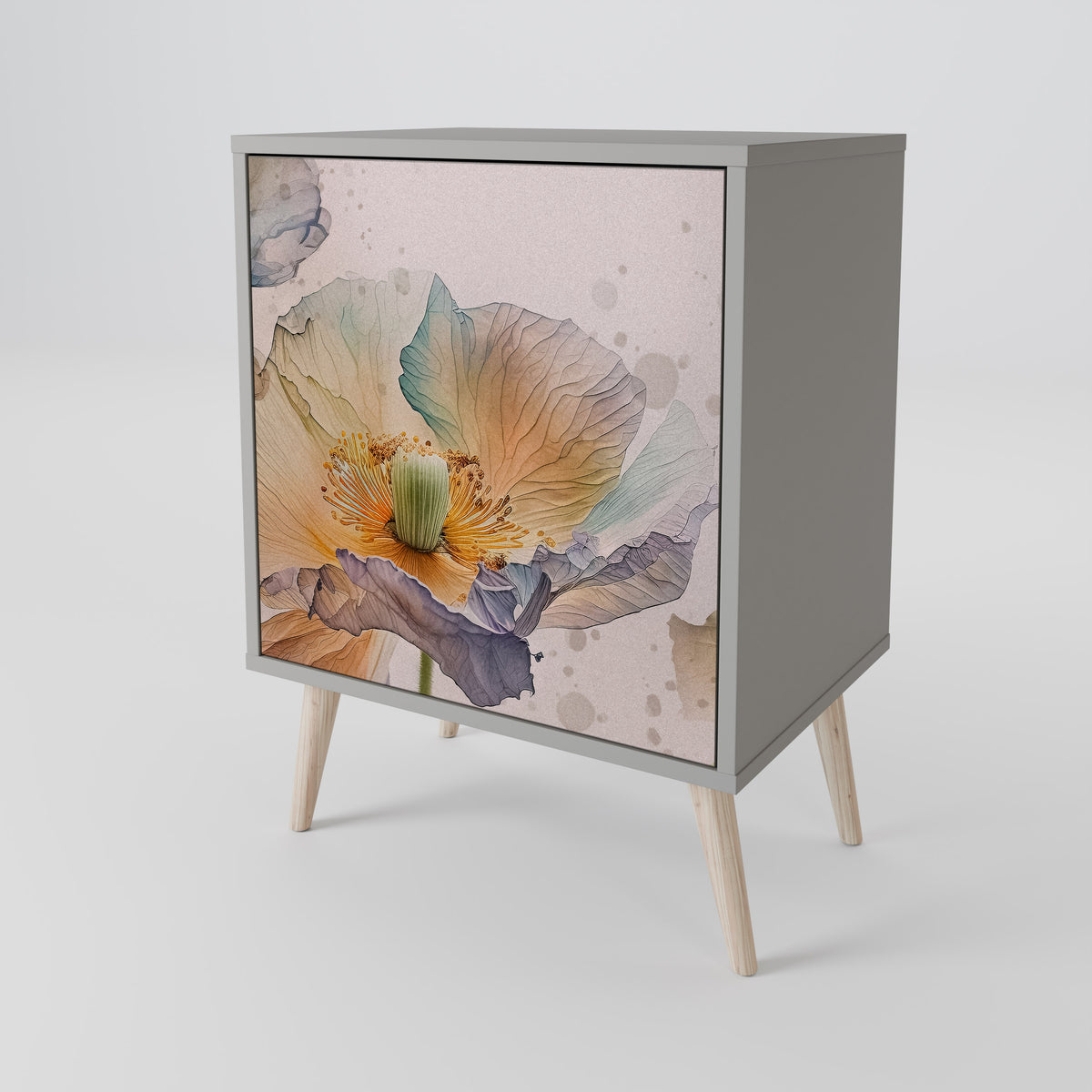 SOFTEN POPPY 1-Door Sideboard