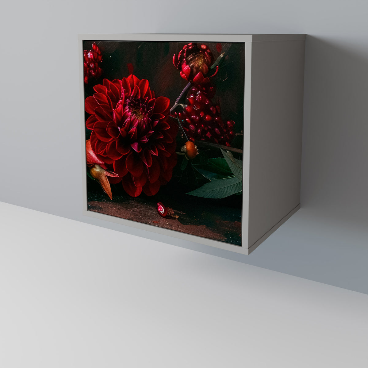 DAHLIAS AND POMEGRANATES 1-Door Sideboard