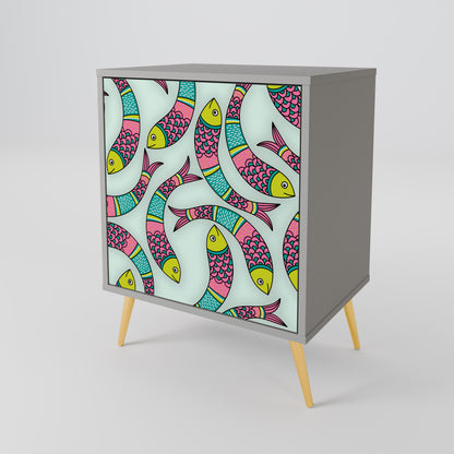 INDIAN FISH 1-Door Sideboard