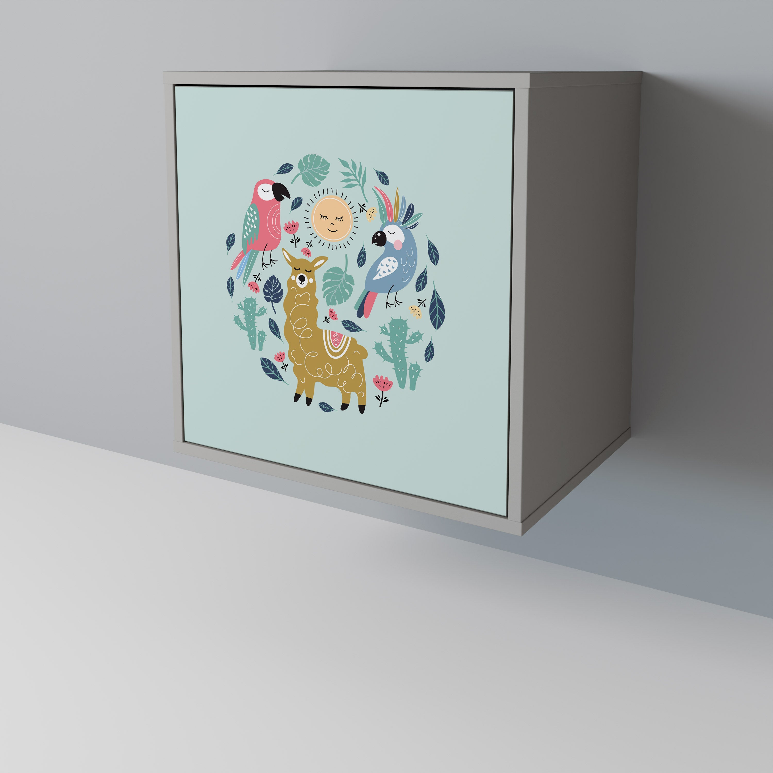 COLORFUL ALPACAS 1-Door Sideboard