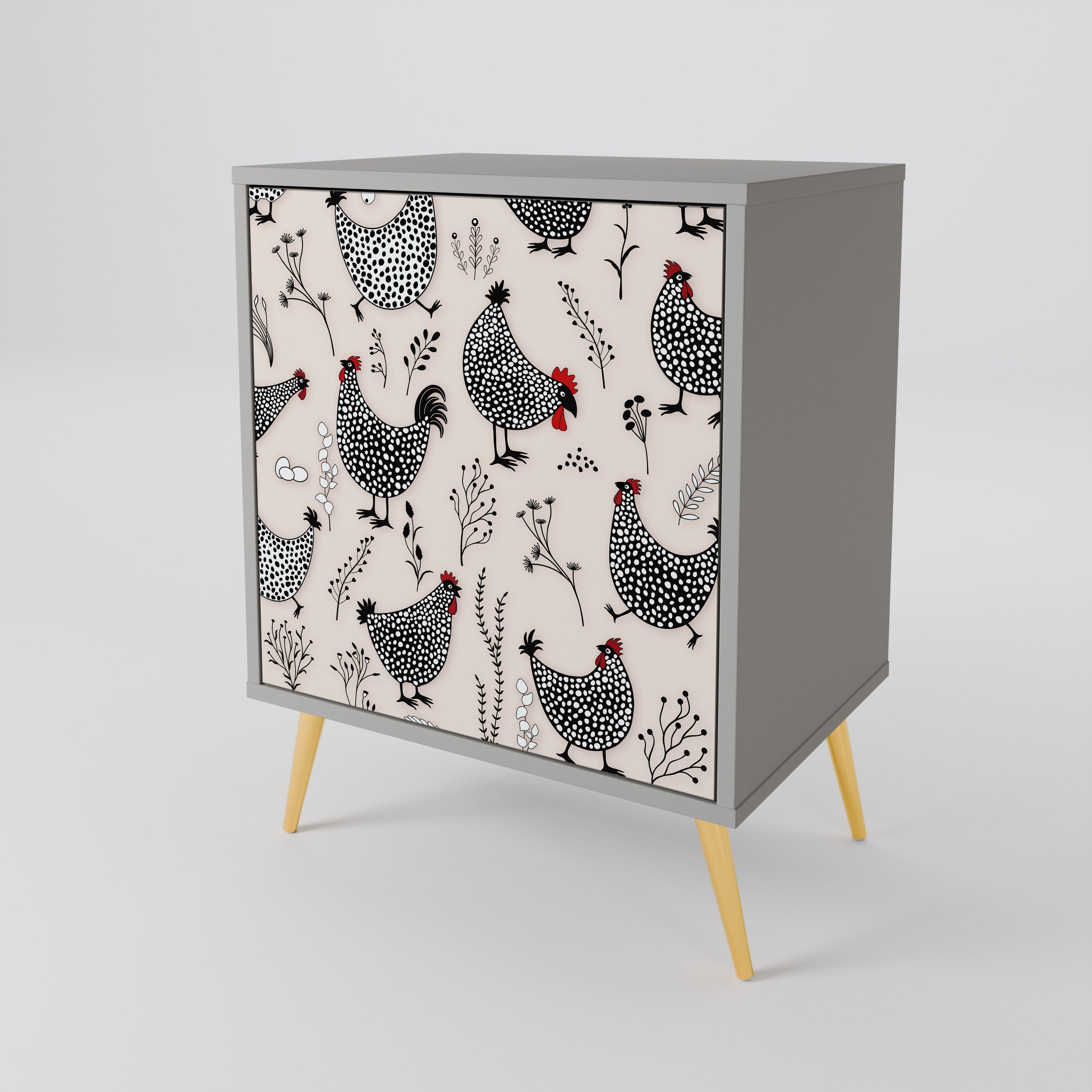 HAPPY HENS 1-Door Sideboard