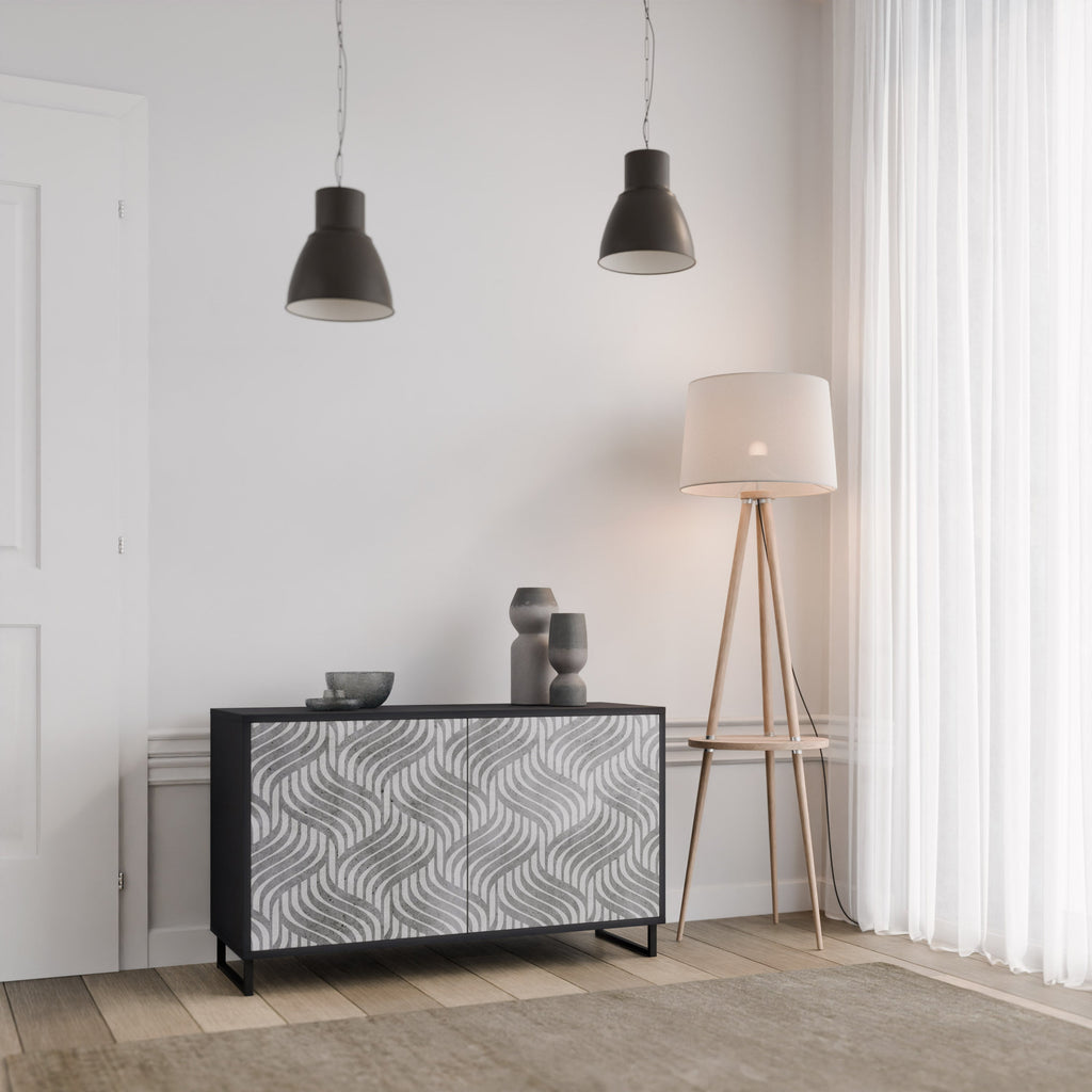 CONCRETE MOVEMENT 2-Door Sideboard in Black Finish