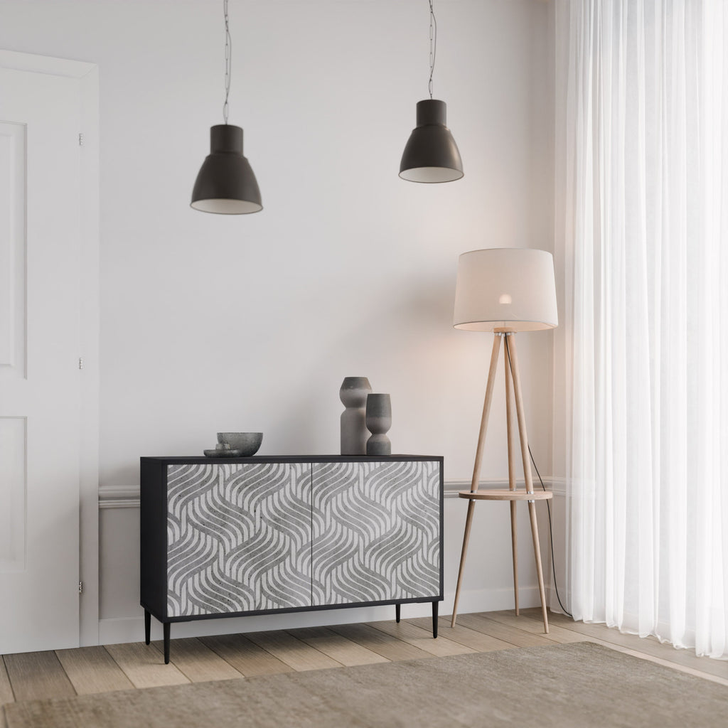CONCRETE MOVEMENT 2-Door Sideboard in Black Finish