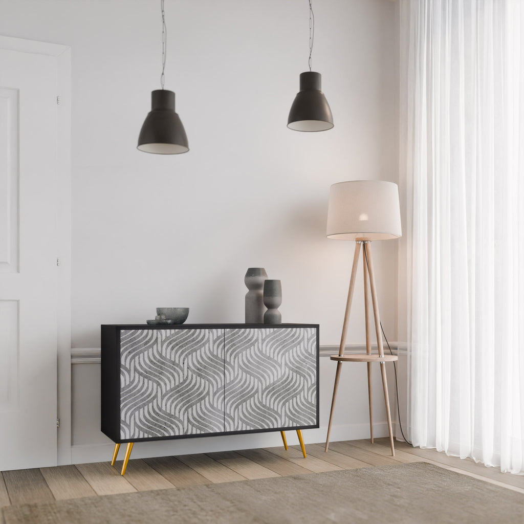 CONCRETE MOVEMENT 2-Door Sideboard in Black Finish