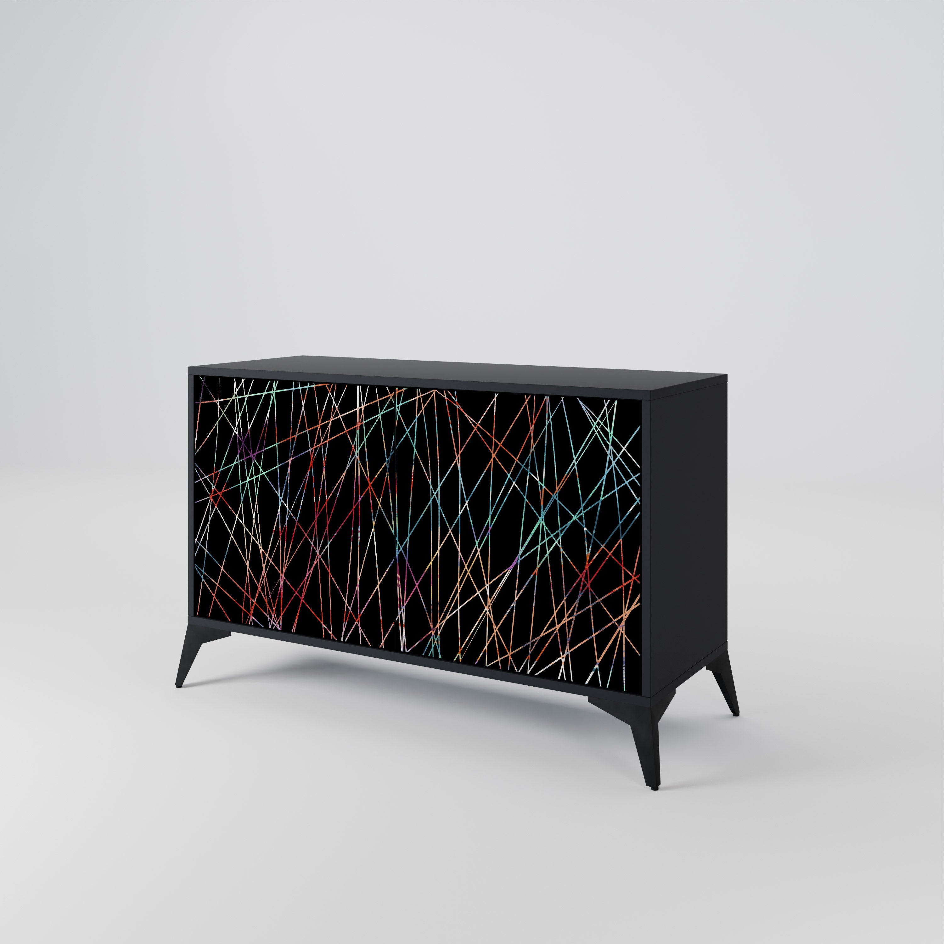 LUMINOUS SNARE 2-Door Sideboard in Black Finish