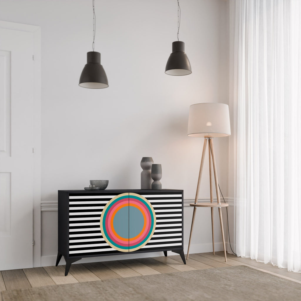 SPECTRA SHOWCASE 2-Door Sideboard in Black Finish