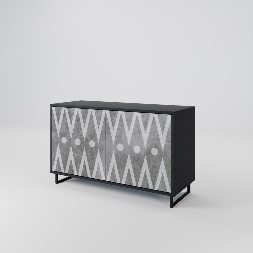 SHARP EDGES 2-Door Sideboard in Black Finish