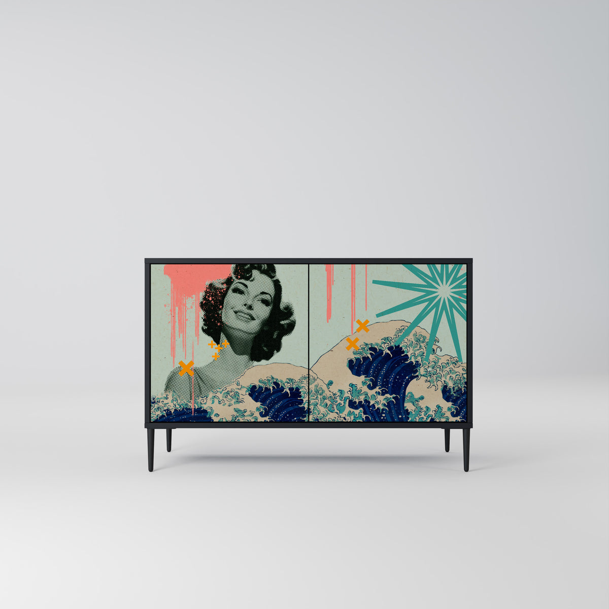KANAGAWA BEAUTY Μπουφές 2-θυρών