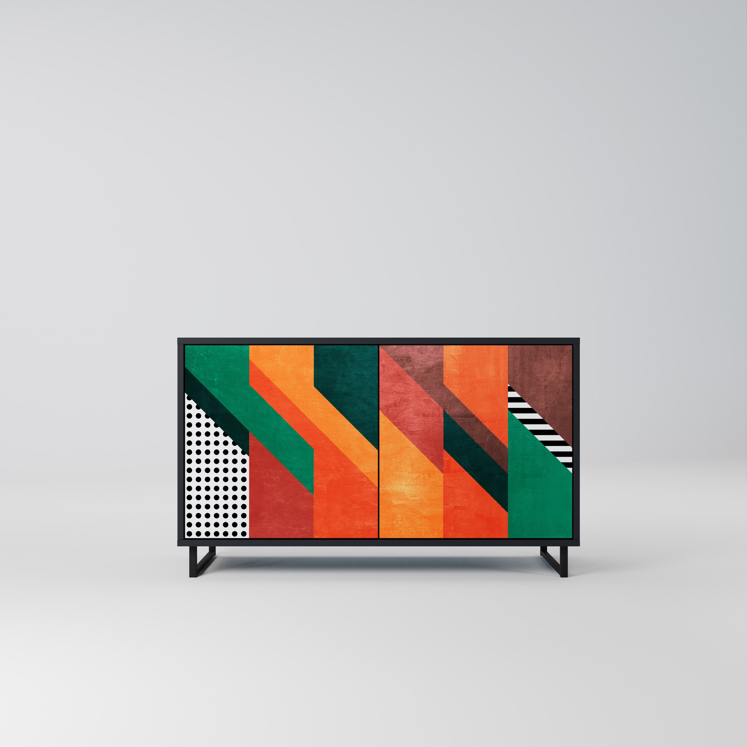 MAKESHIFT ARTISTRY 2-Door Sideboard in Black Finish
