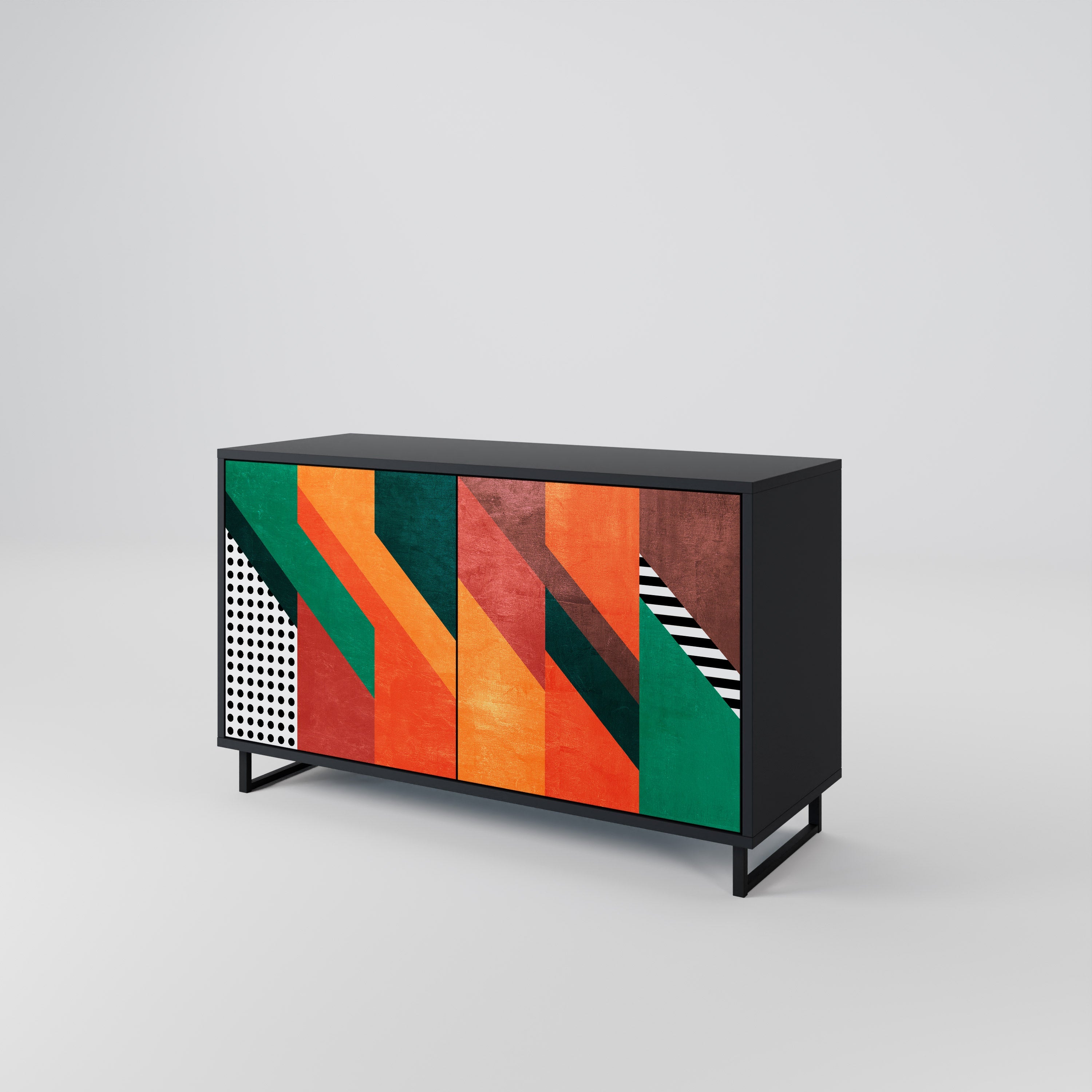 MAKESHIFT ARTISTRY 2-Door Sideboard in Black Finish