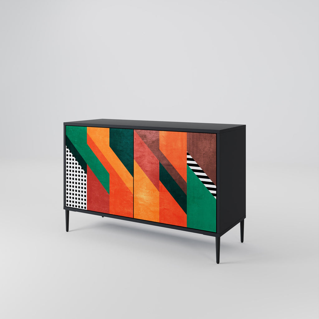 MAKESHIFT ARTISTRY 2-Door Sideboard in Black Finish