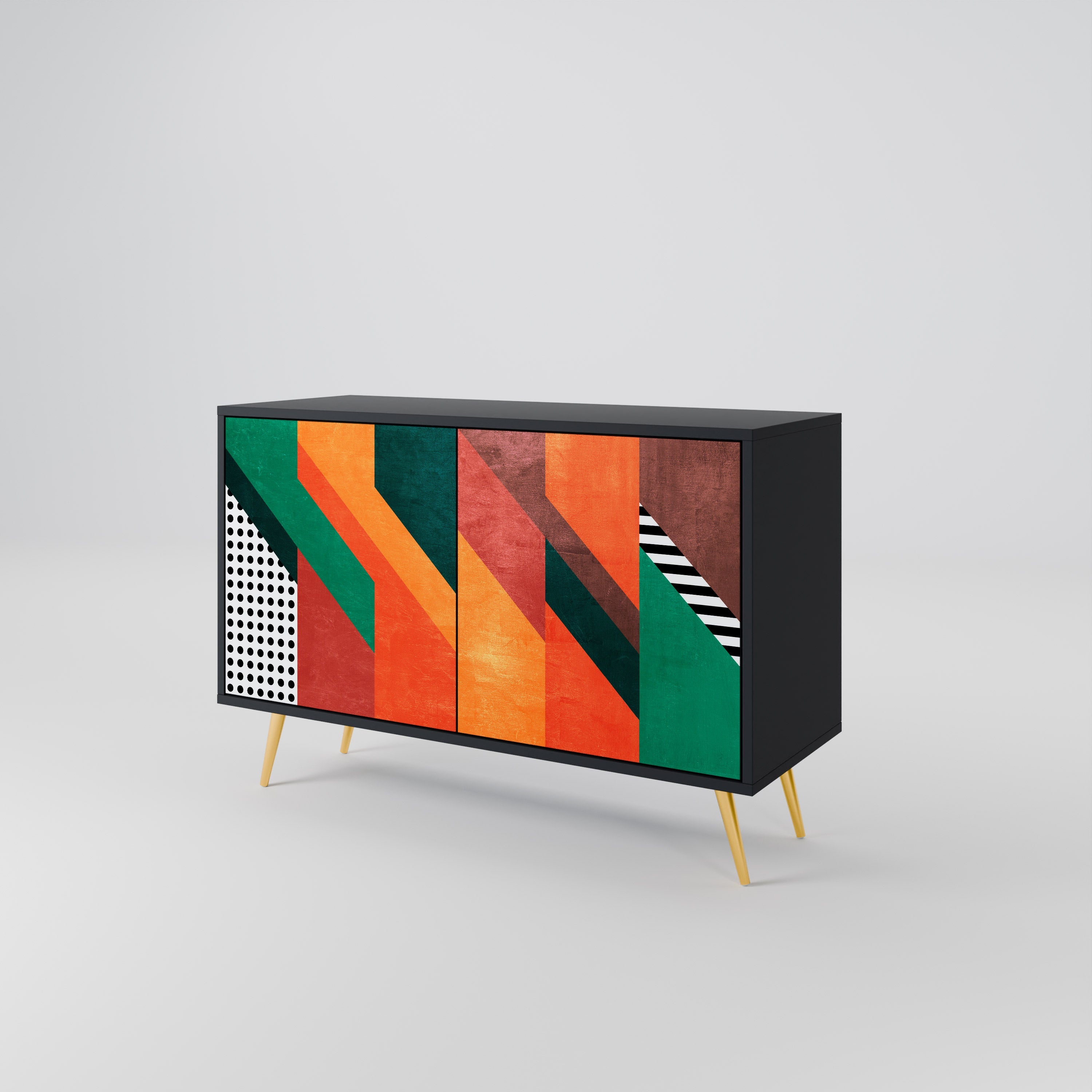 MAKESHIFT ARTISTRY 2-Door Sideboard in Black Finish