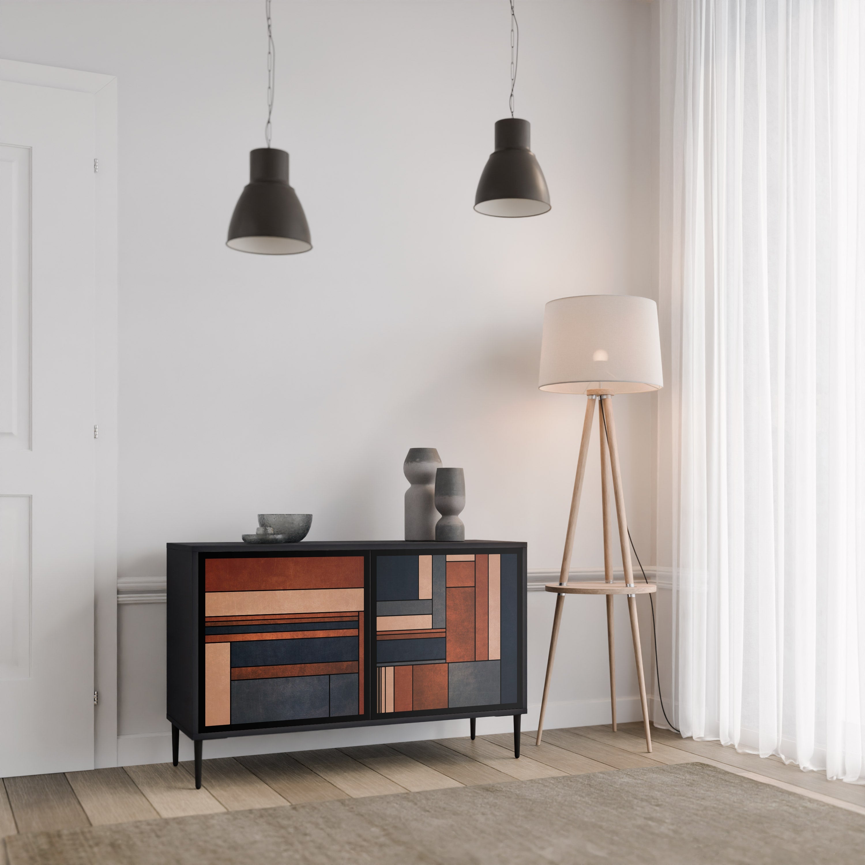 INTREPID FORMATION 2-Door Sideboard in Black Finish