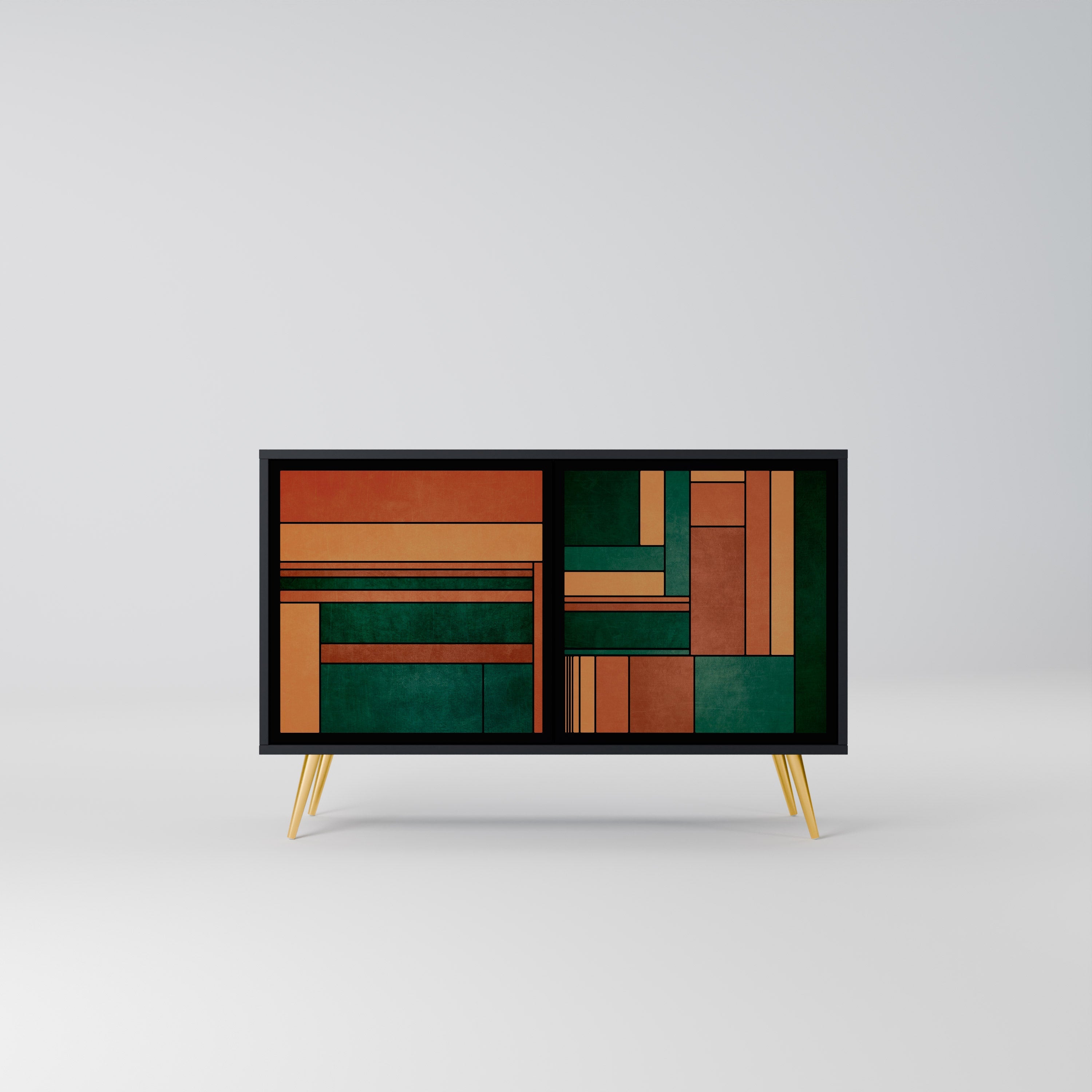 EARTHY FIGURES 2-Door Sideboard in Black Finish