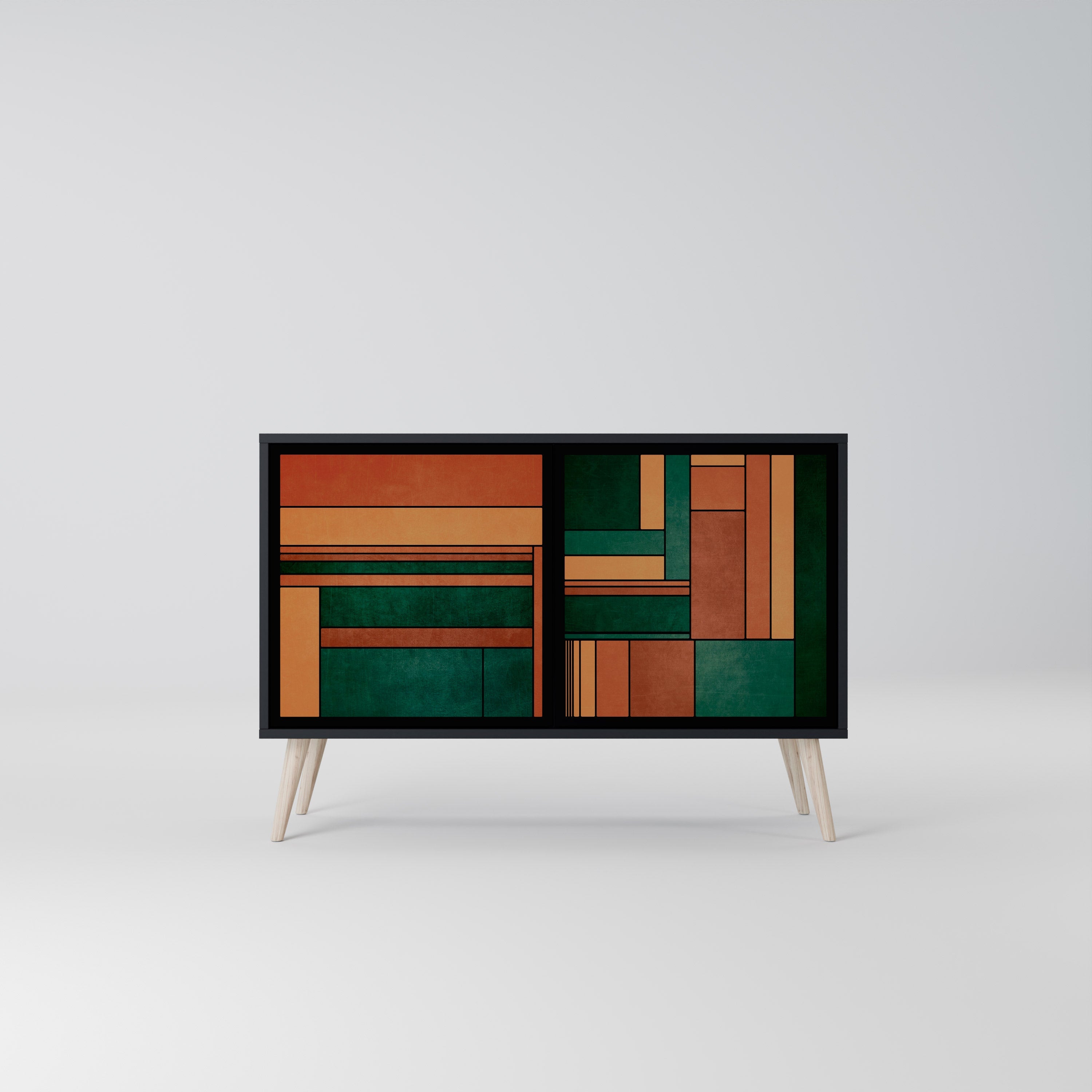 EARTHY FIGURES 2-Door Sideboard in Black Finish