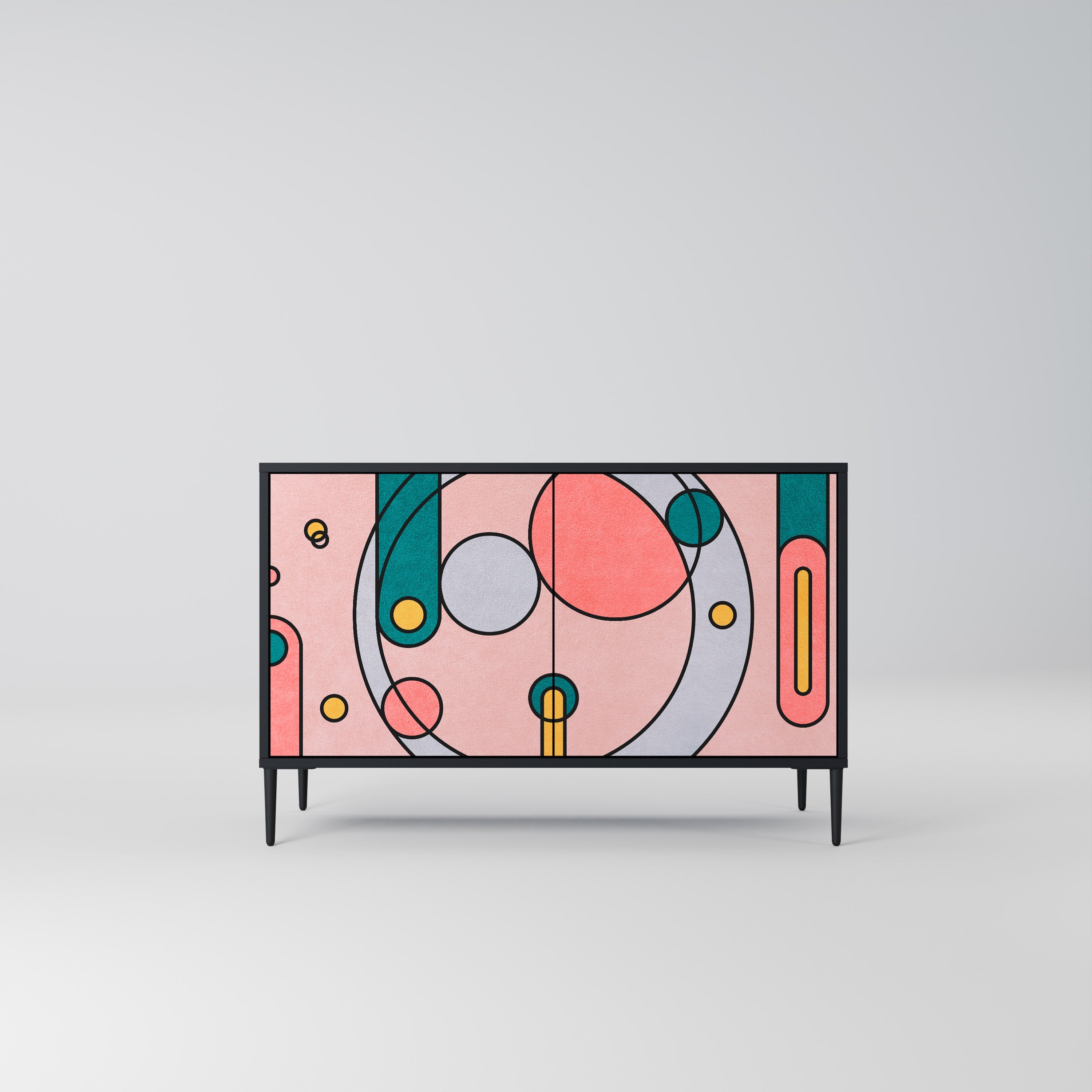 GOSSAMER ECHOES 2-Door Sideboard in Black Finish