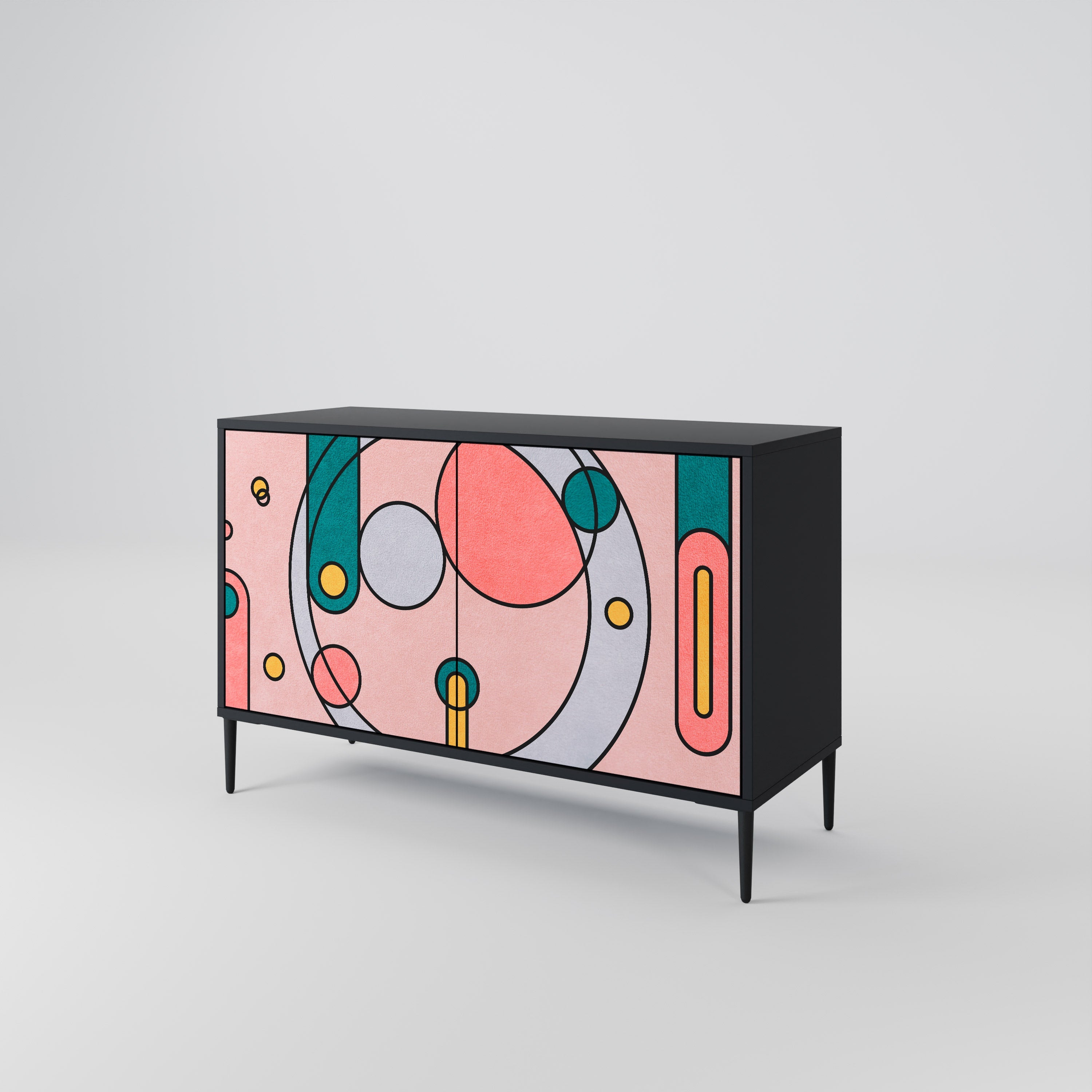 GOSSAMER ECHOES 2-Door Sideboard in Black Finish