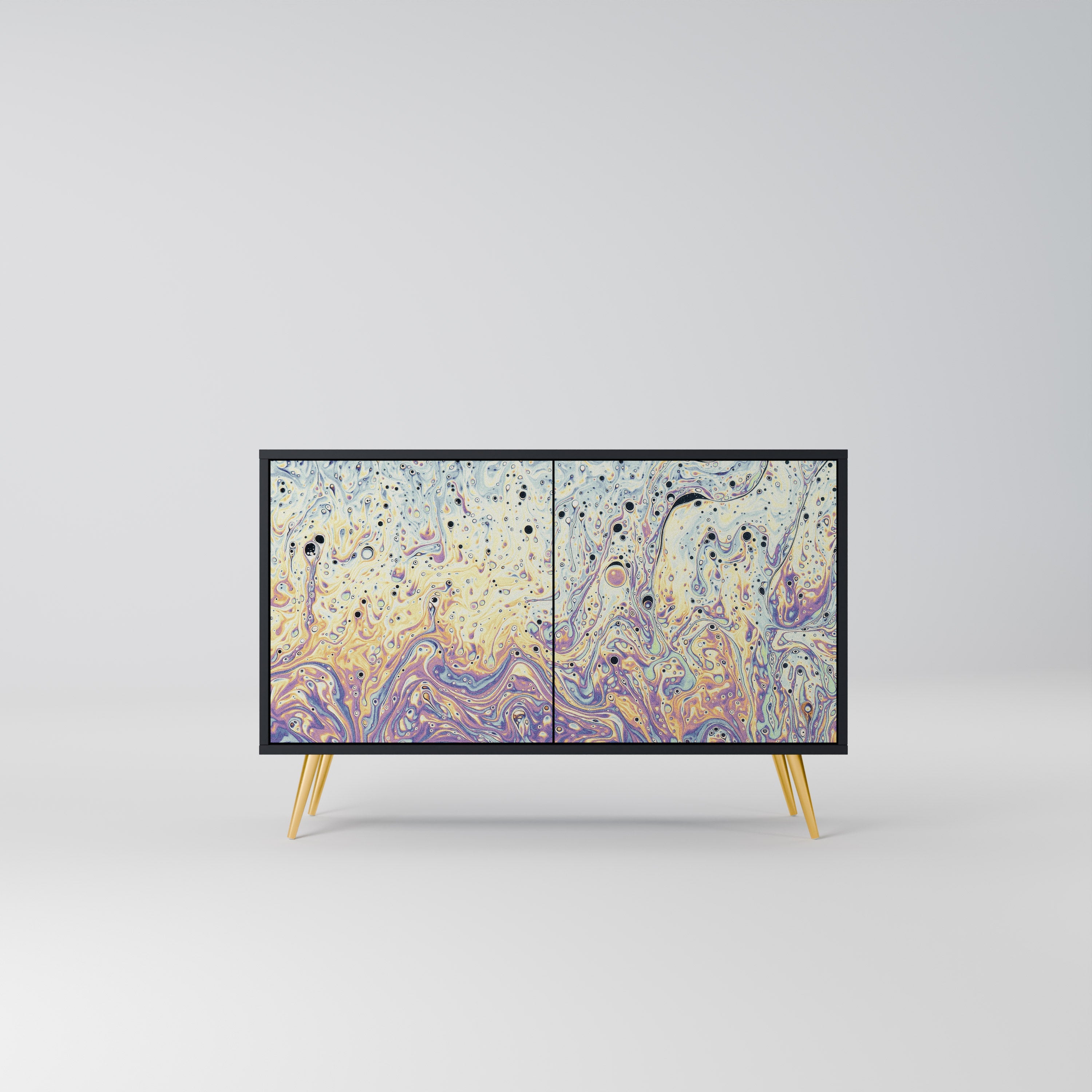 MOSAIC OF COLORS 2-Door Sideboard in Black Finish