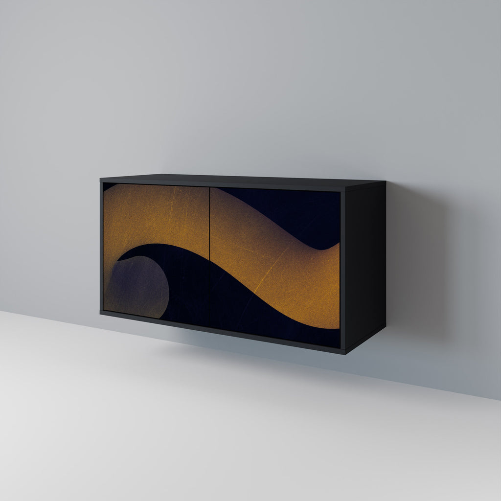 HOLLOW TIME 2-Door Sideboard in Black Finish