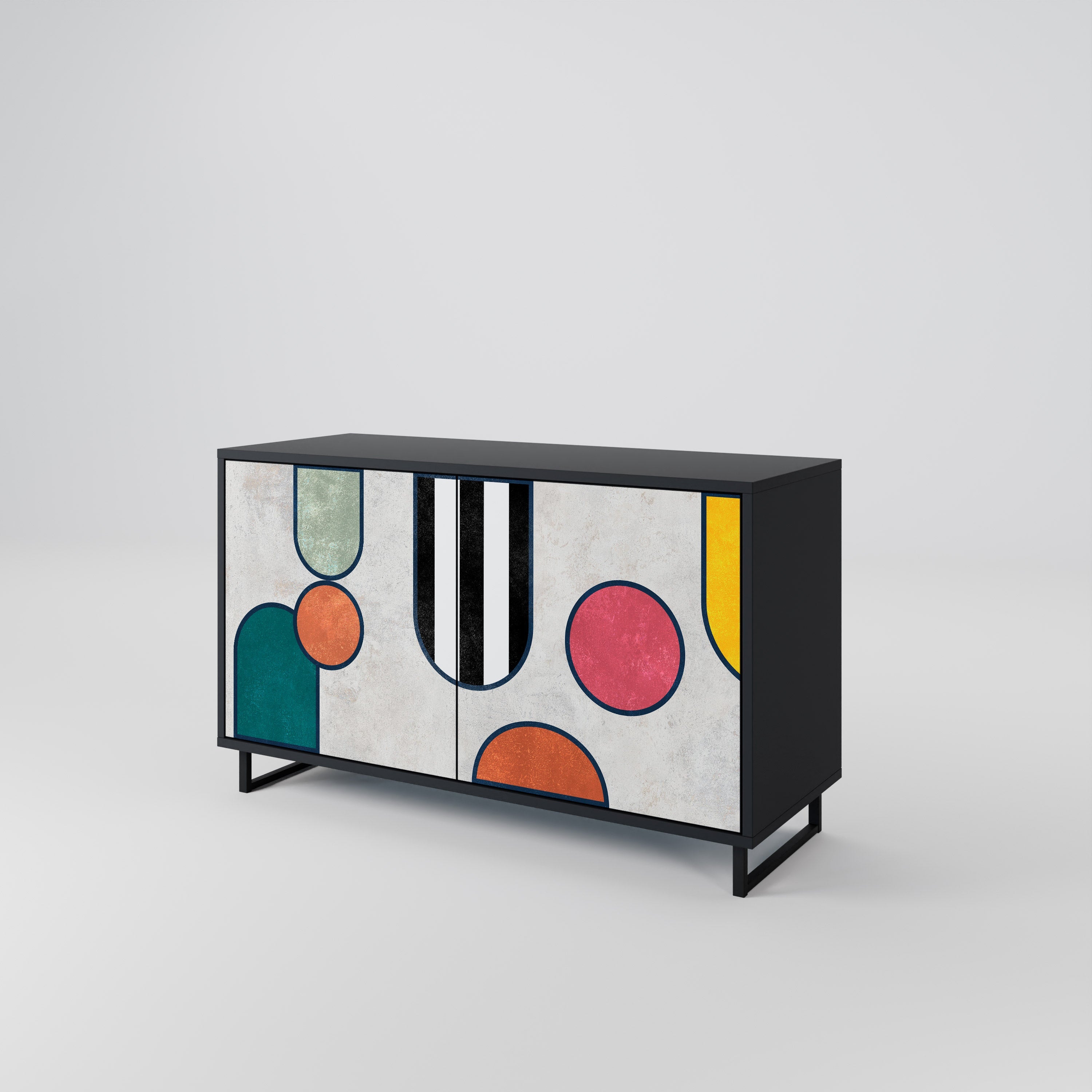COOL STORY 2-Door Sideboard in Black Finish
