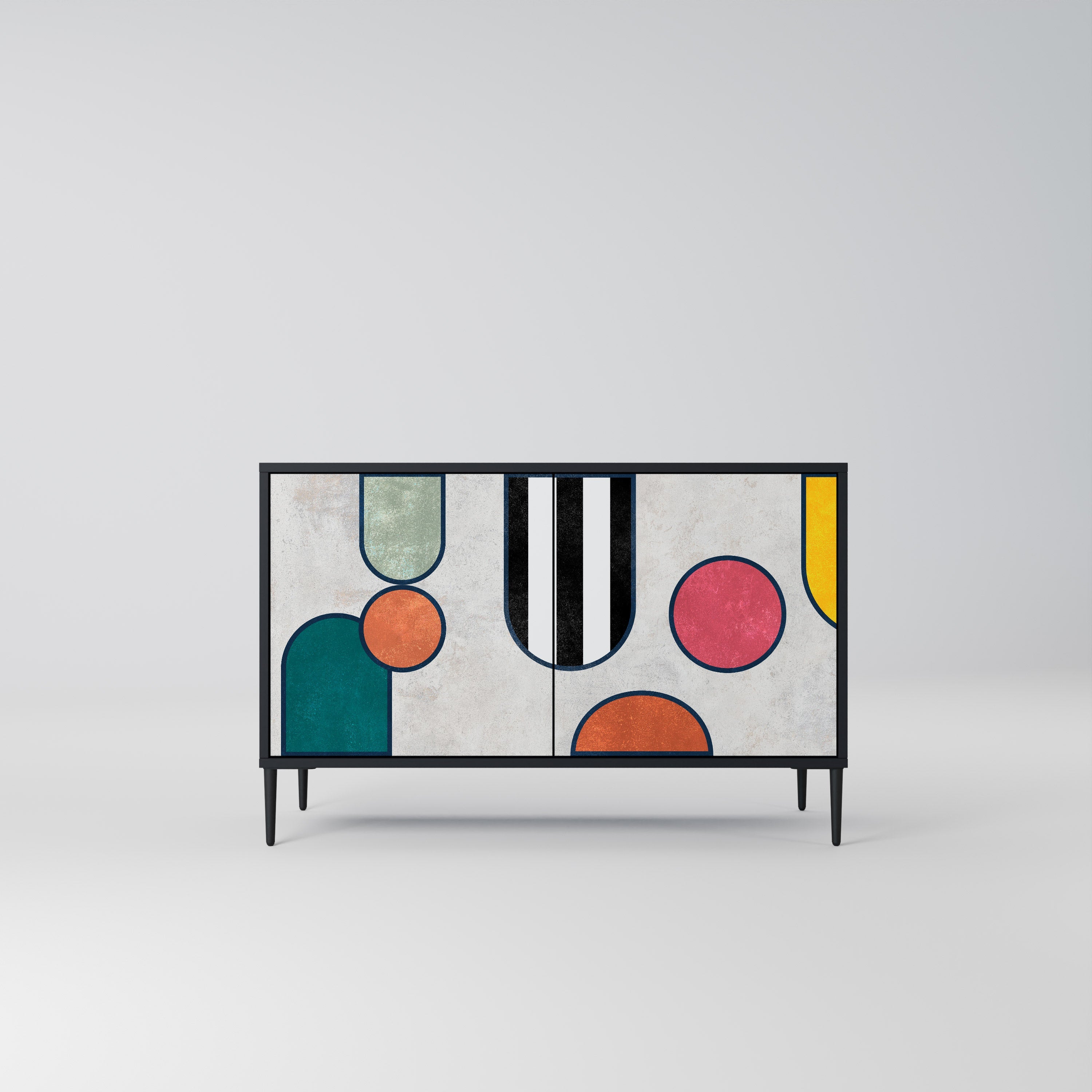 COOL STORY 2-Door Sideboard in Black Finish