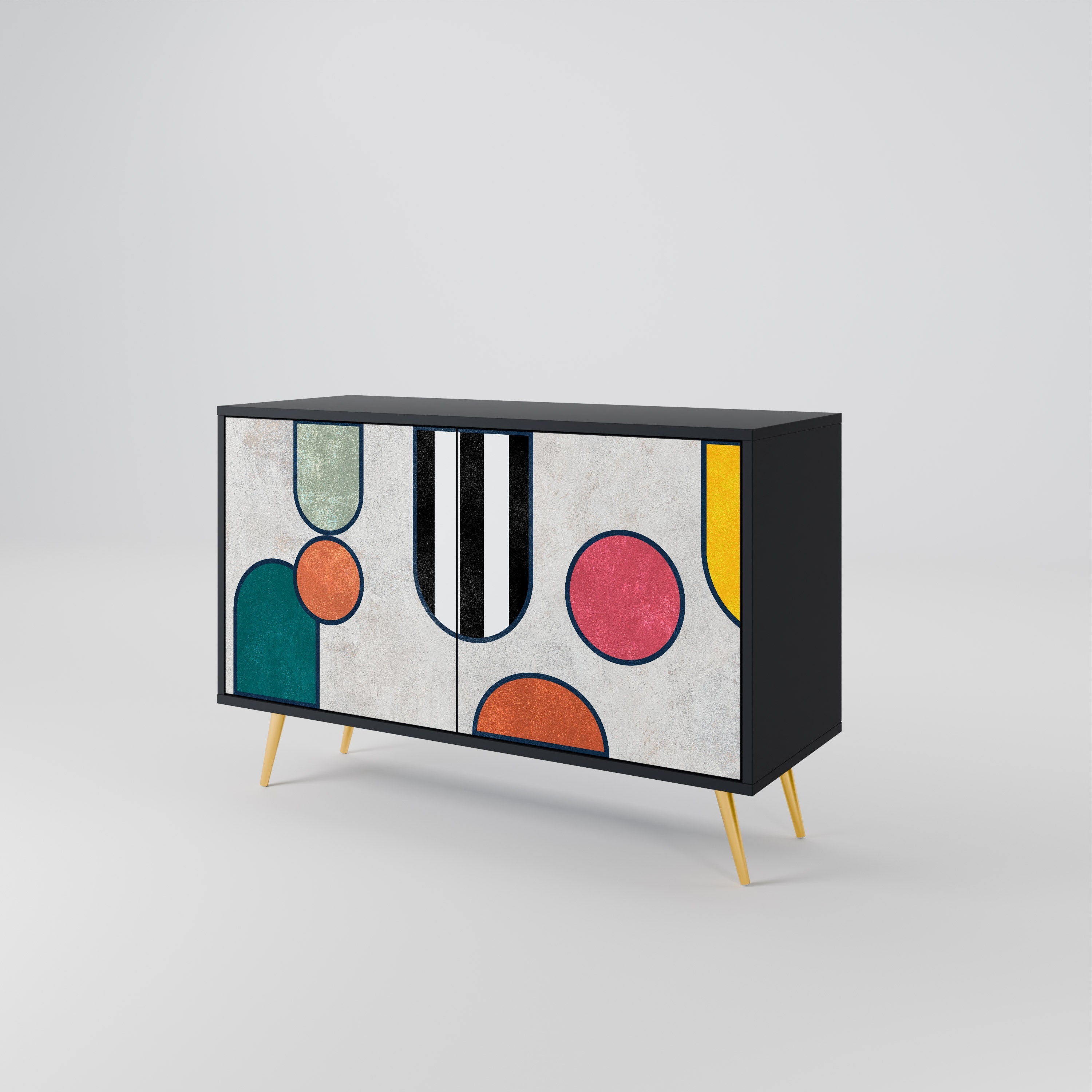 COOL STORY 2-Door Sideboard in Black Finish
