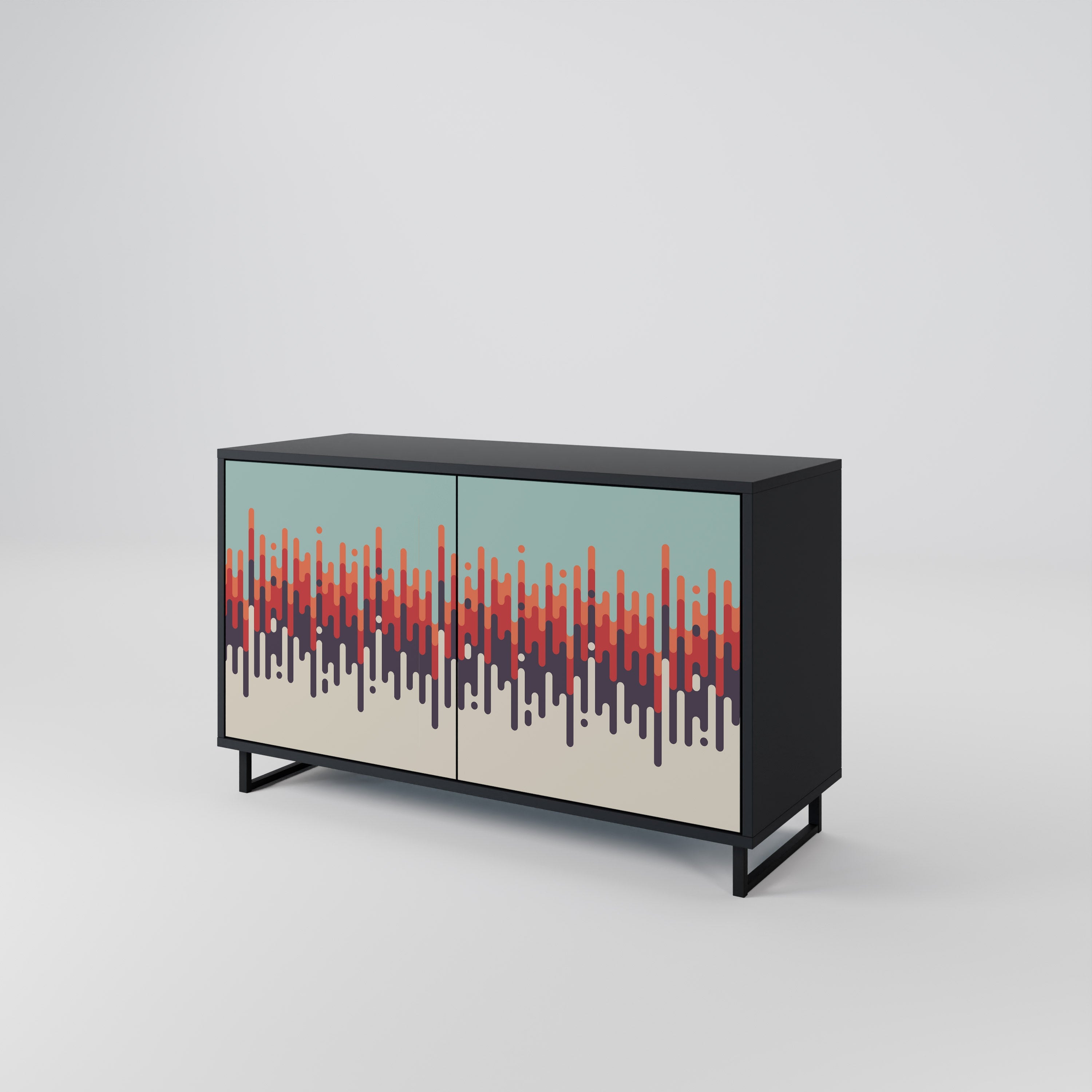 CHROMA CONTOURS 2-Door Sideboard in Black Finish