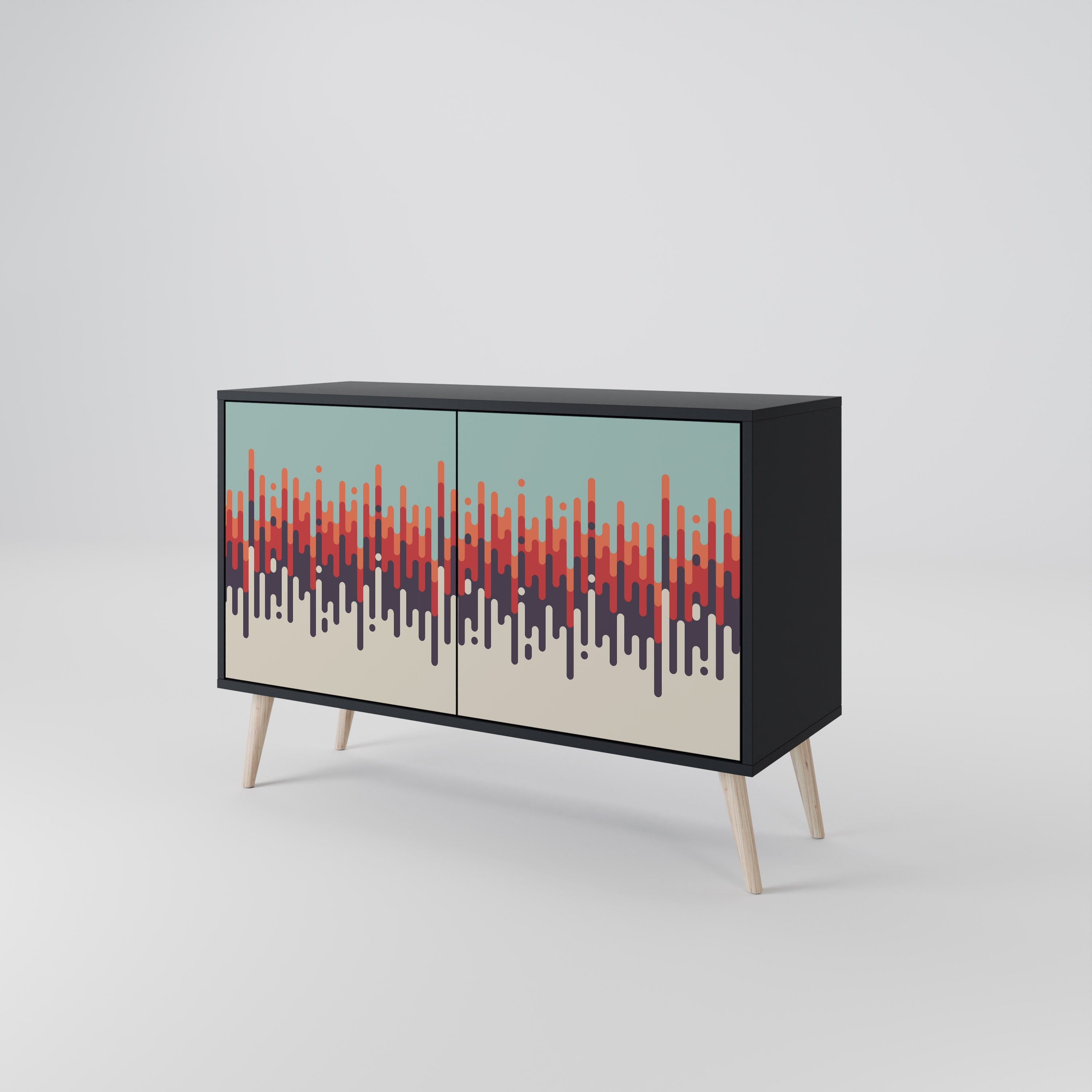 CHROMA CONTOURS 2-Door Sideboard in Black Finish