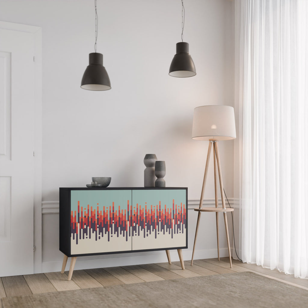 CHROMA CONTOURS 2-Door Sideboard in Black Finish