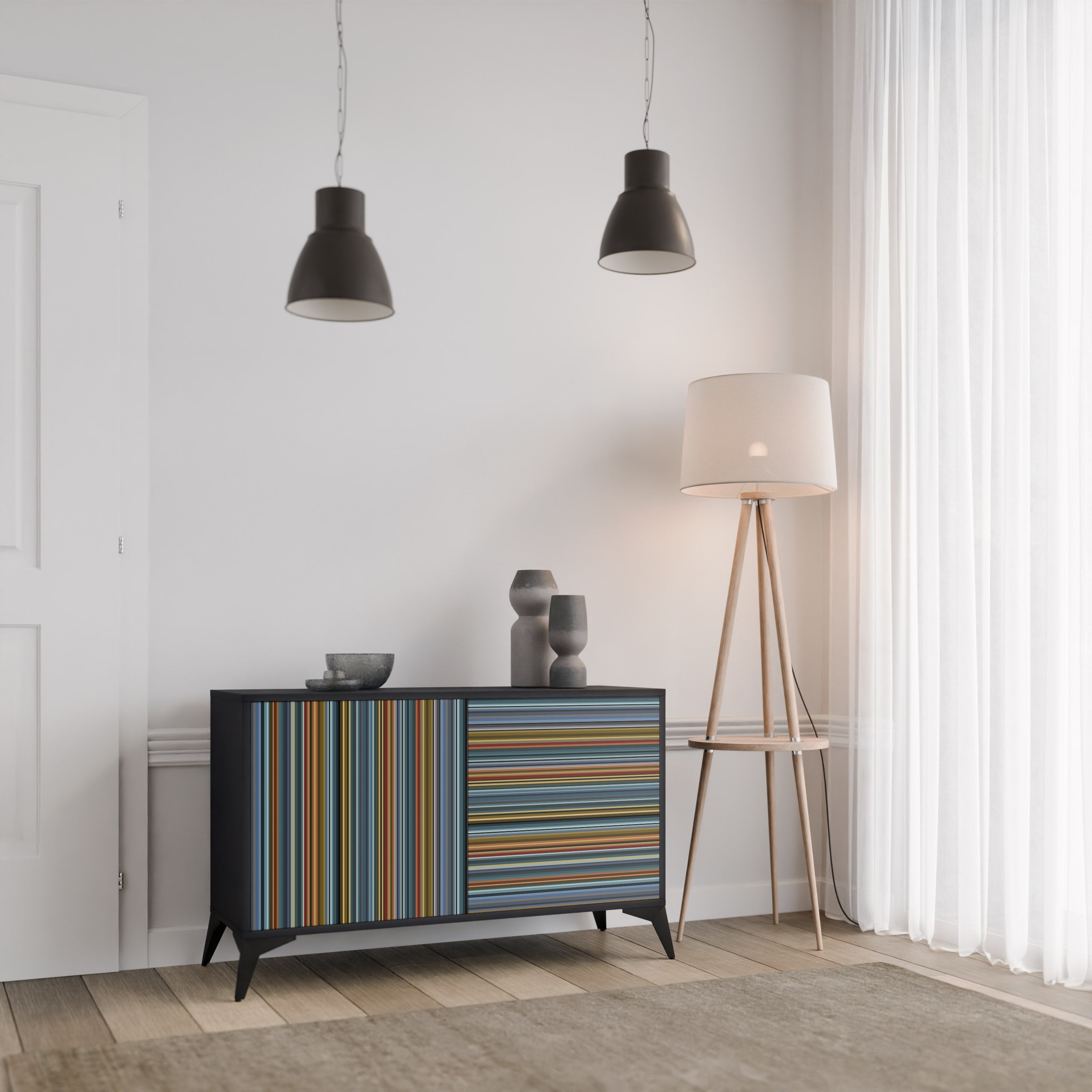 LINEOUT SPECTRUM 2-Door Sideboard in Black Finish