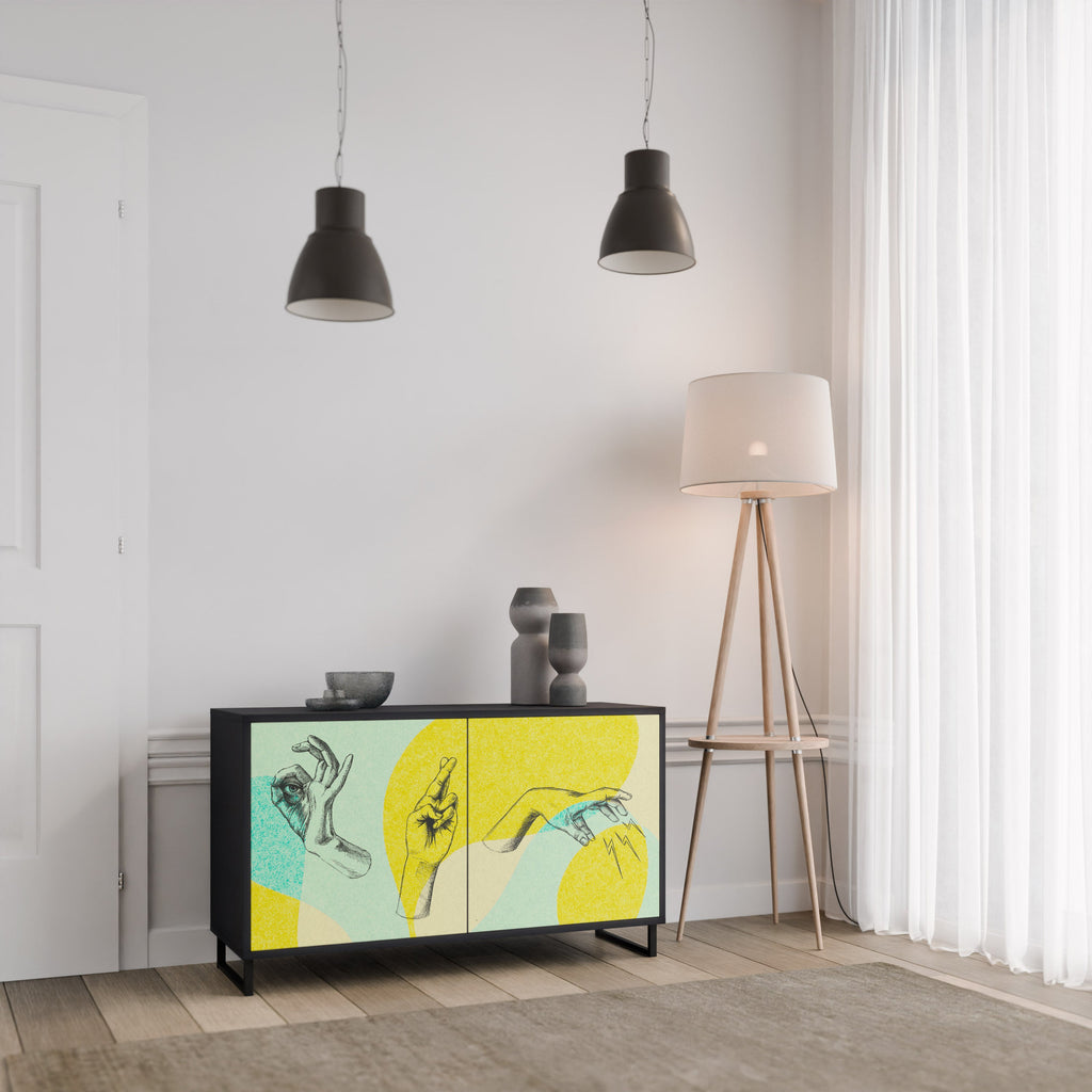 BODY LANGUAGE 2-Door Sideboard in Black Finish