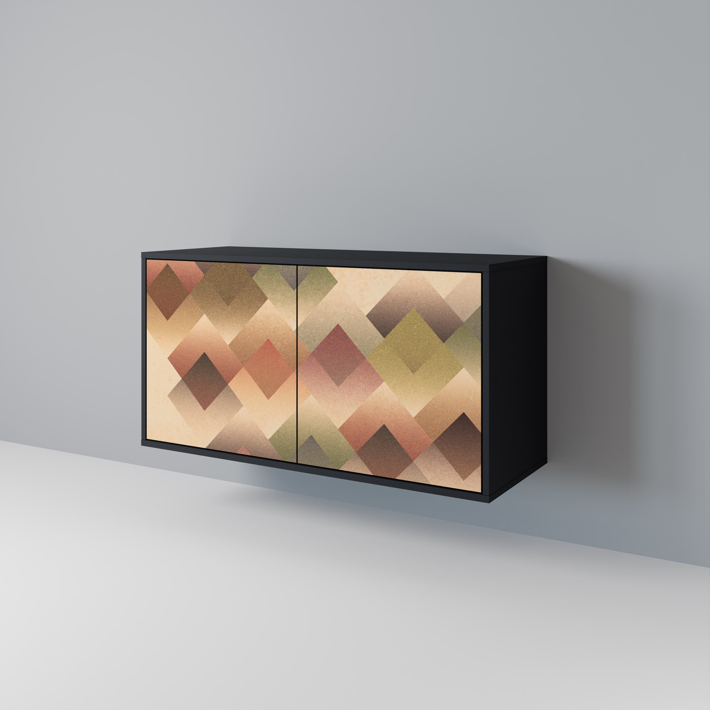GEOMETRIC FUSION 2-Door Sideboard in Black Finish