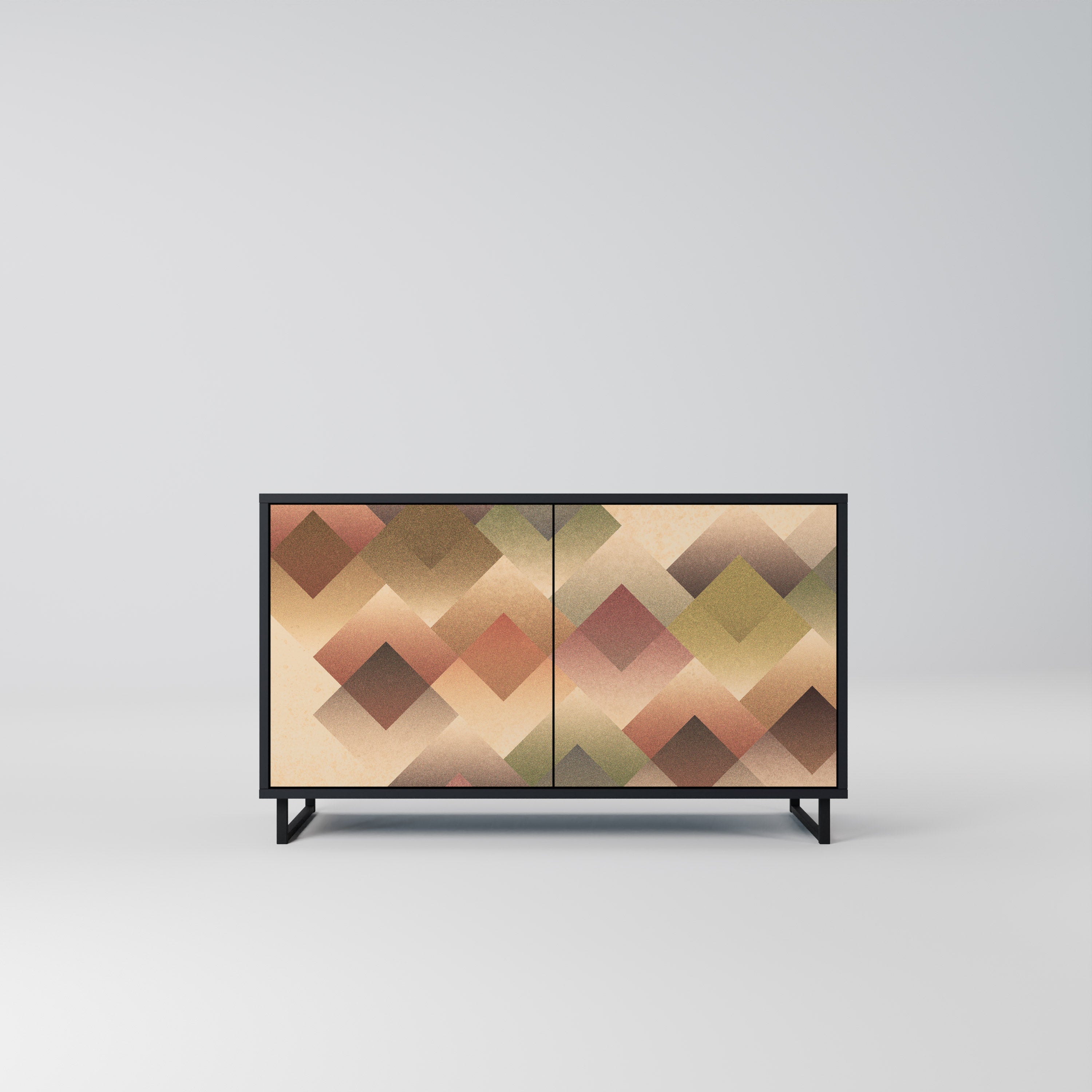 GEOMETRIC FUSION 2-Door Sideboard in Black Finish