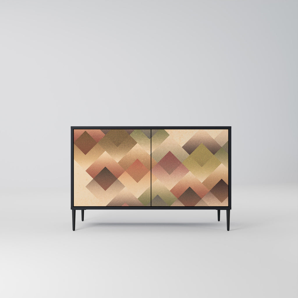 GEOMETRIC FUSION 2-Door Sideboard in Black Finish