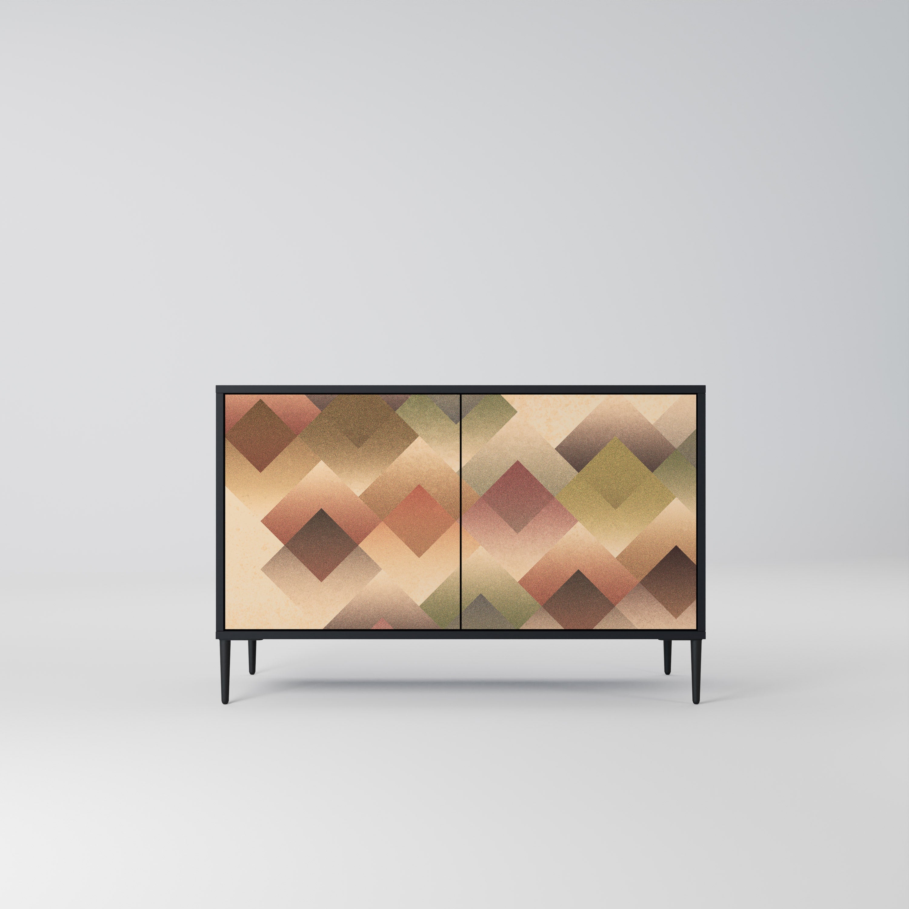 GEOMETRIC FUSION 2-Door Sideboard in Black Finish