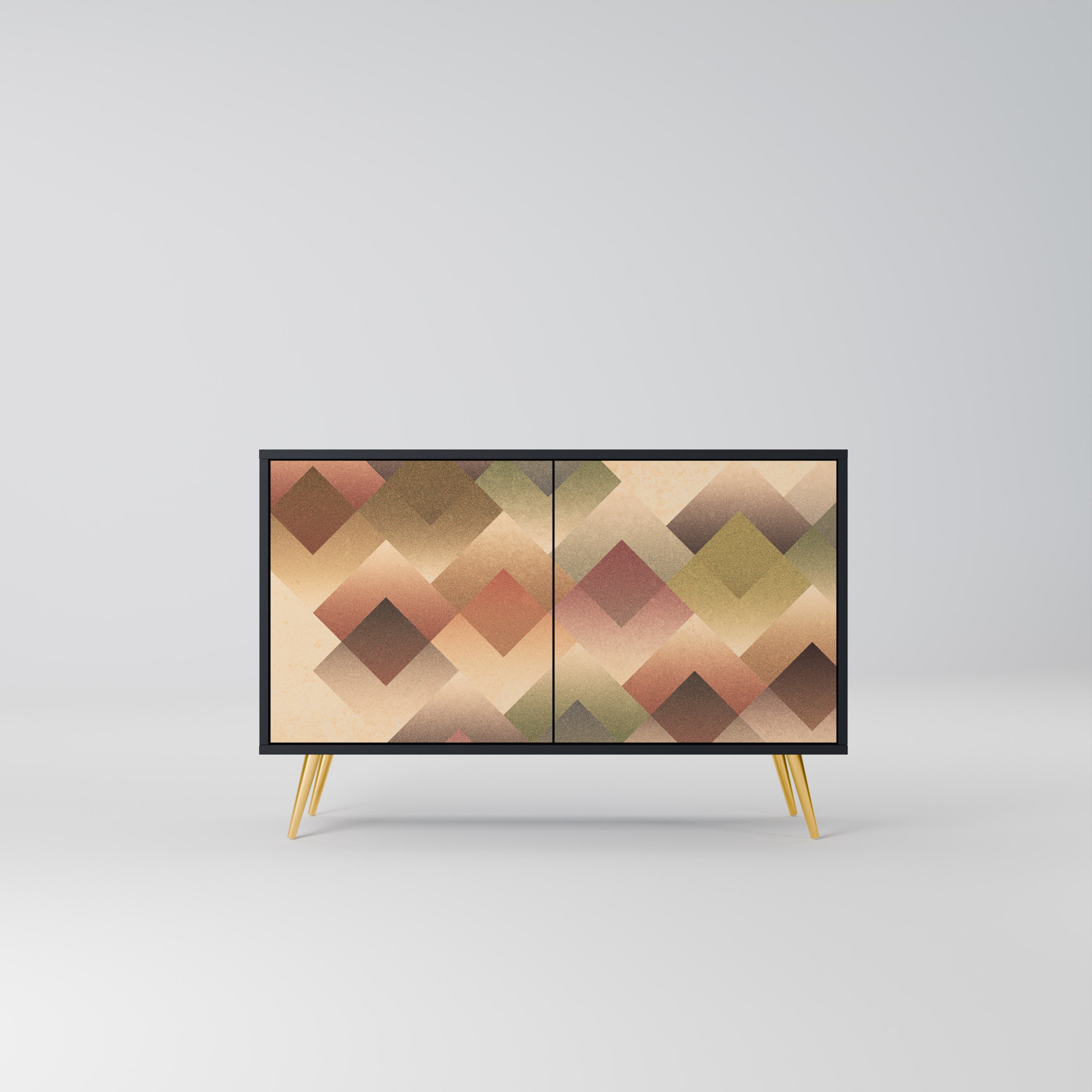 GEOMETRIC FUSION 2-Door Sideboard in Black Finish