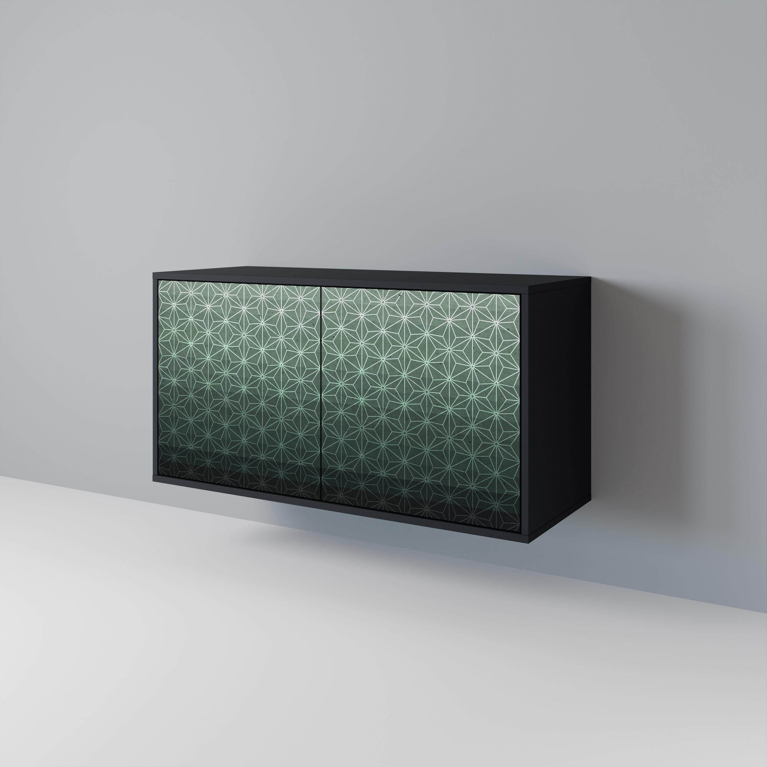 ORNAMENTAL GLIMMER 2-Door Sideboard in Black Finish