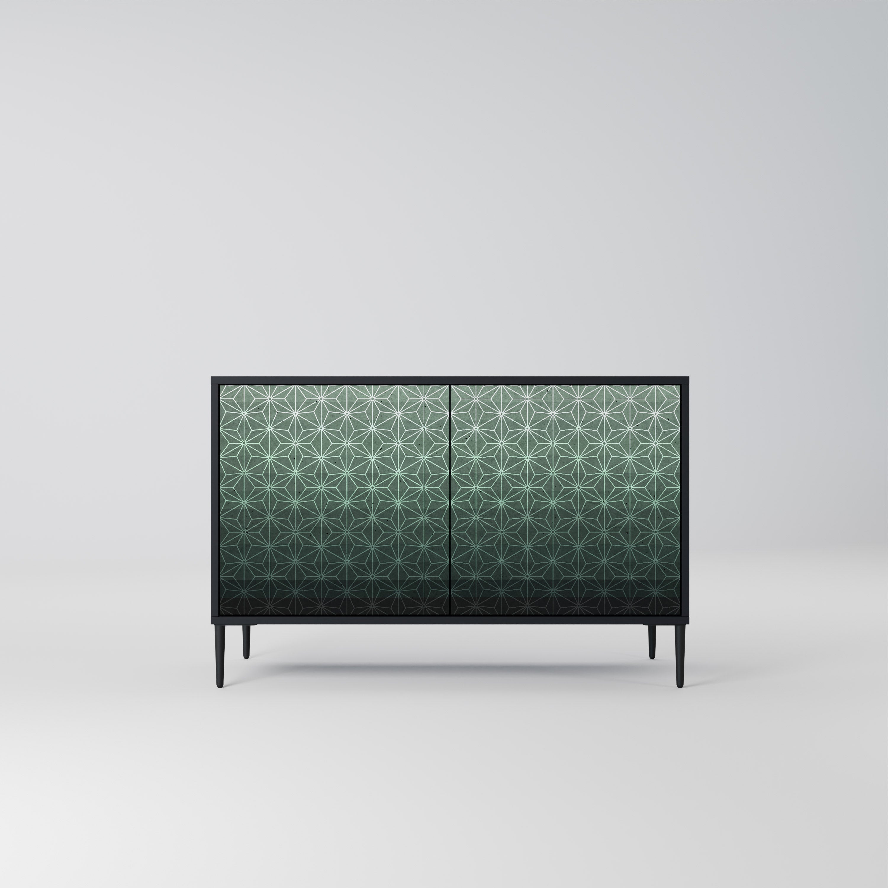 ORNAMENTAL GLIMMER 2-Door Sideboard in Black Finish