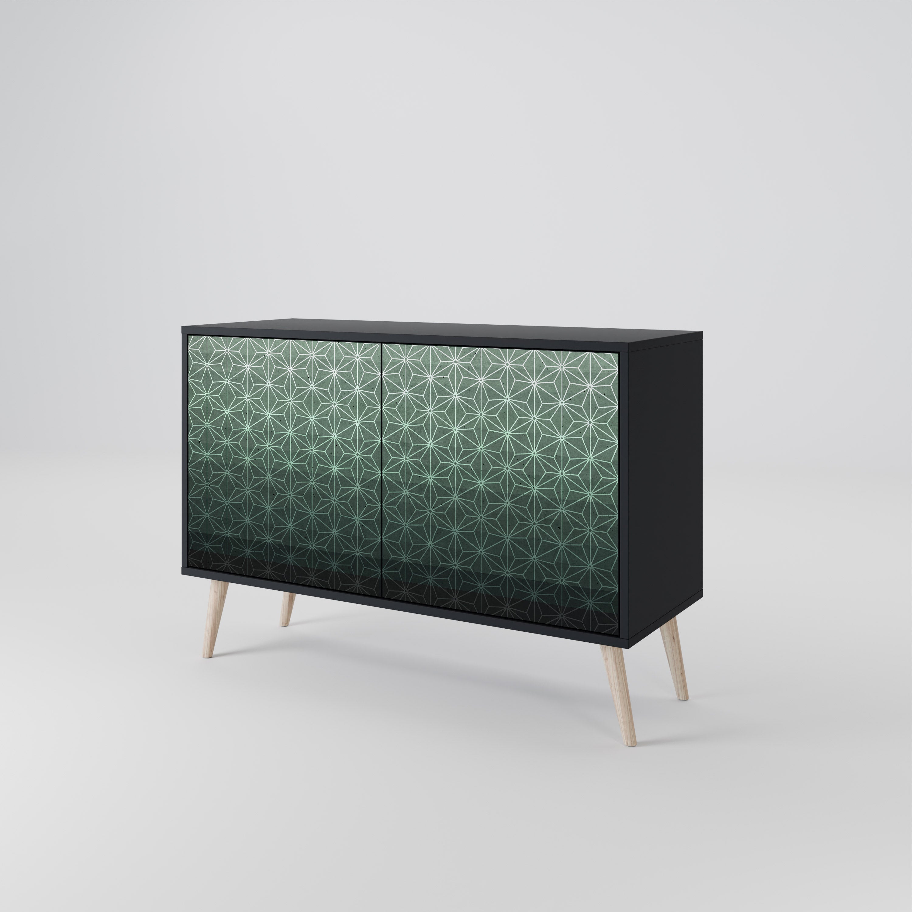 ORNAMENTAL GLIMMER 2-Door Sideboard in Black Finish