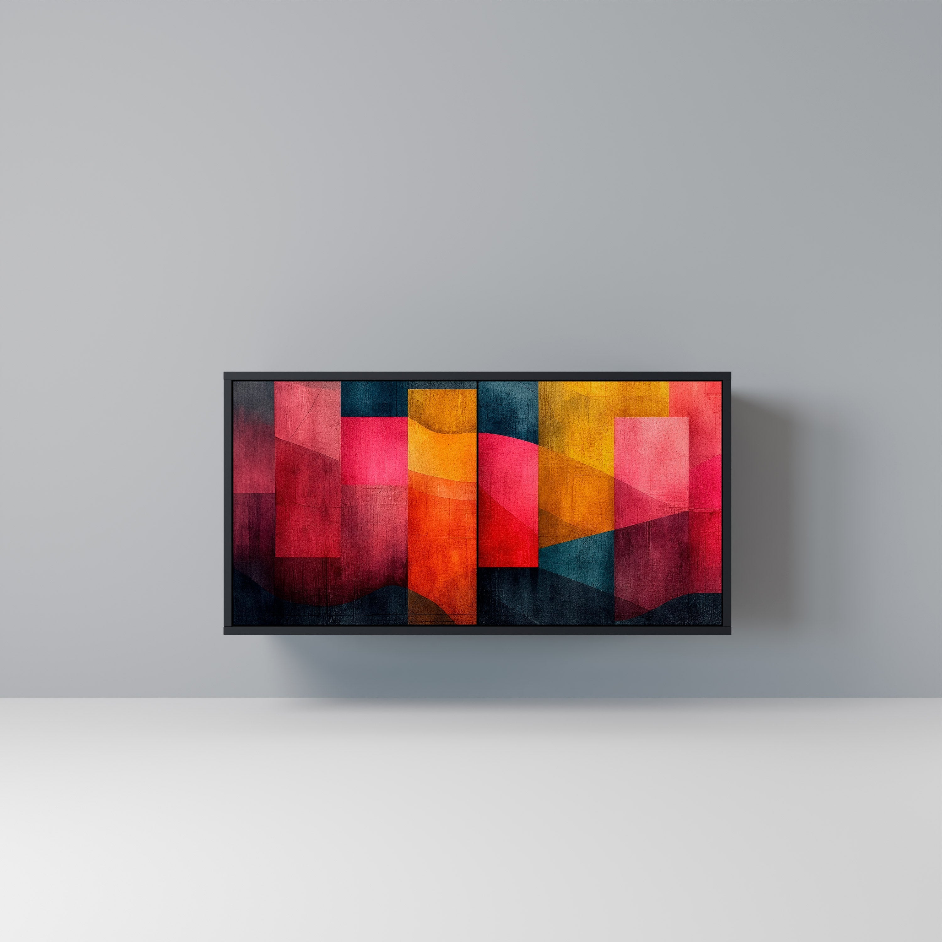 COLORFUL SOUNDS 2-Door Sideboard in Black Finish
