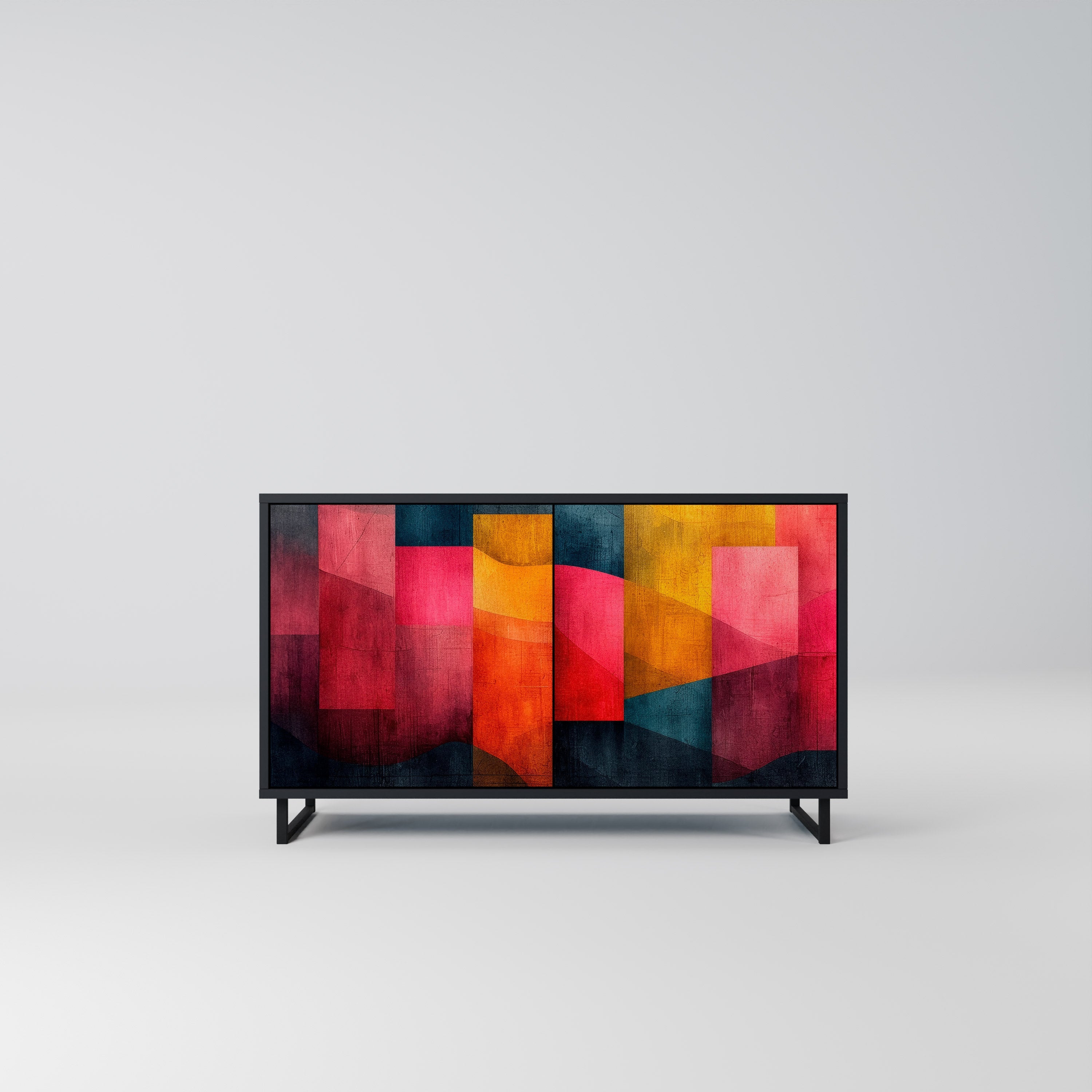 COLORFUL SOUNDS 2-Door Sideboard in Black Finish