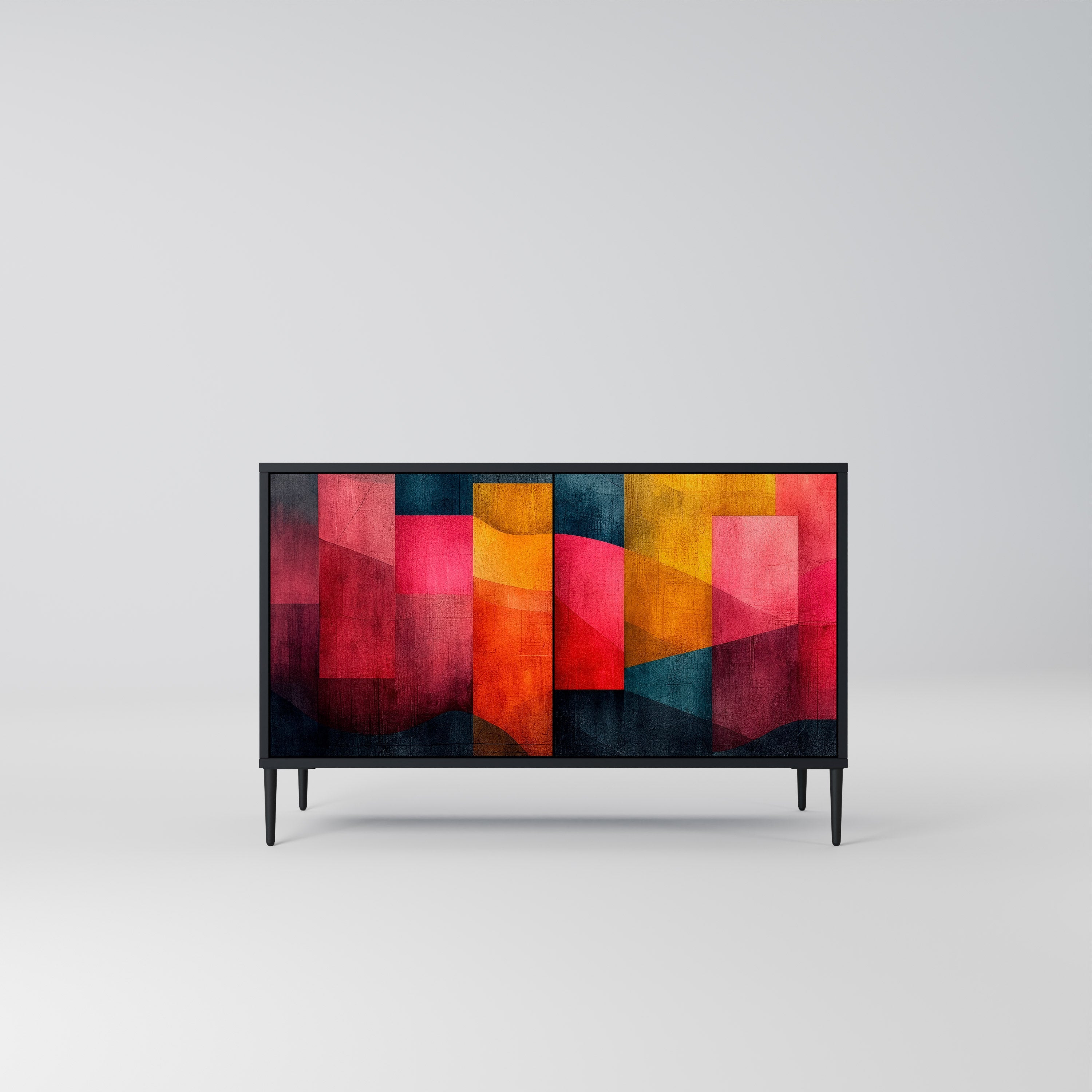 COLORFUL SOUNDS 2-Door Sideboard in Black Finish