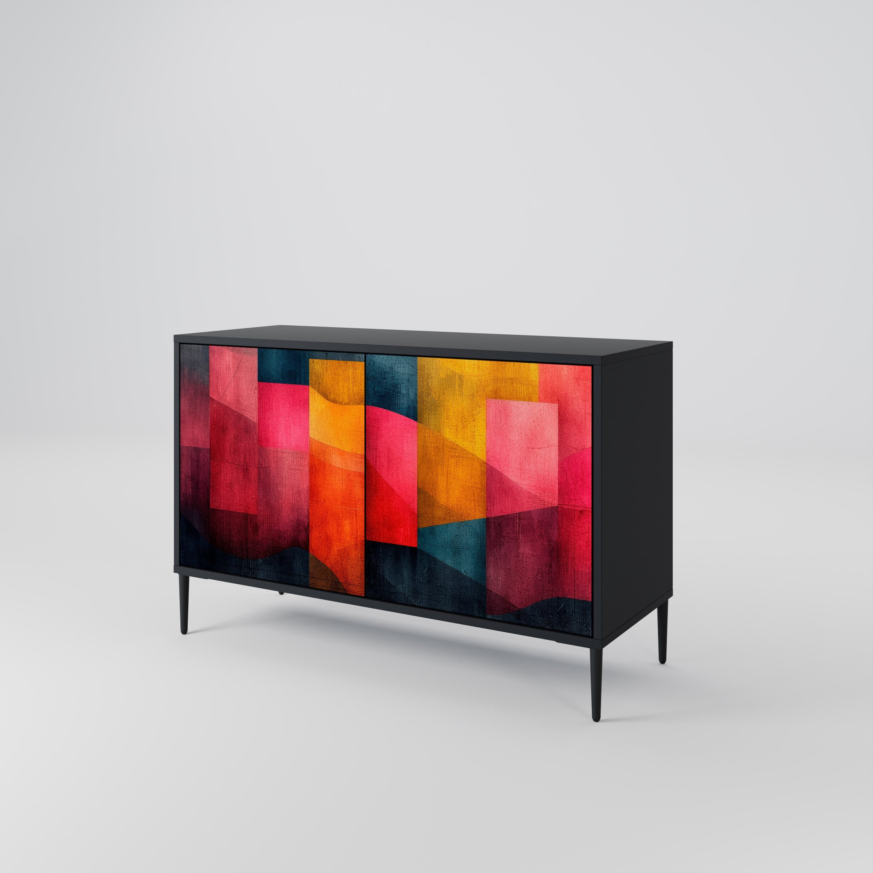 COLORFUL SOUNDS 2-Door Sideboard in Black Finish