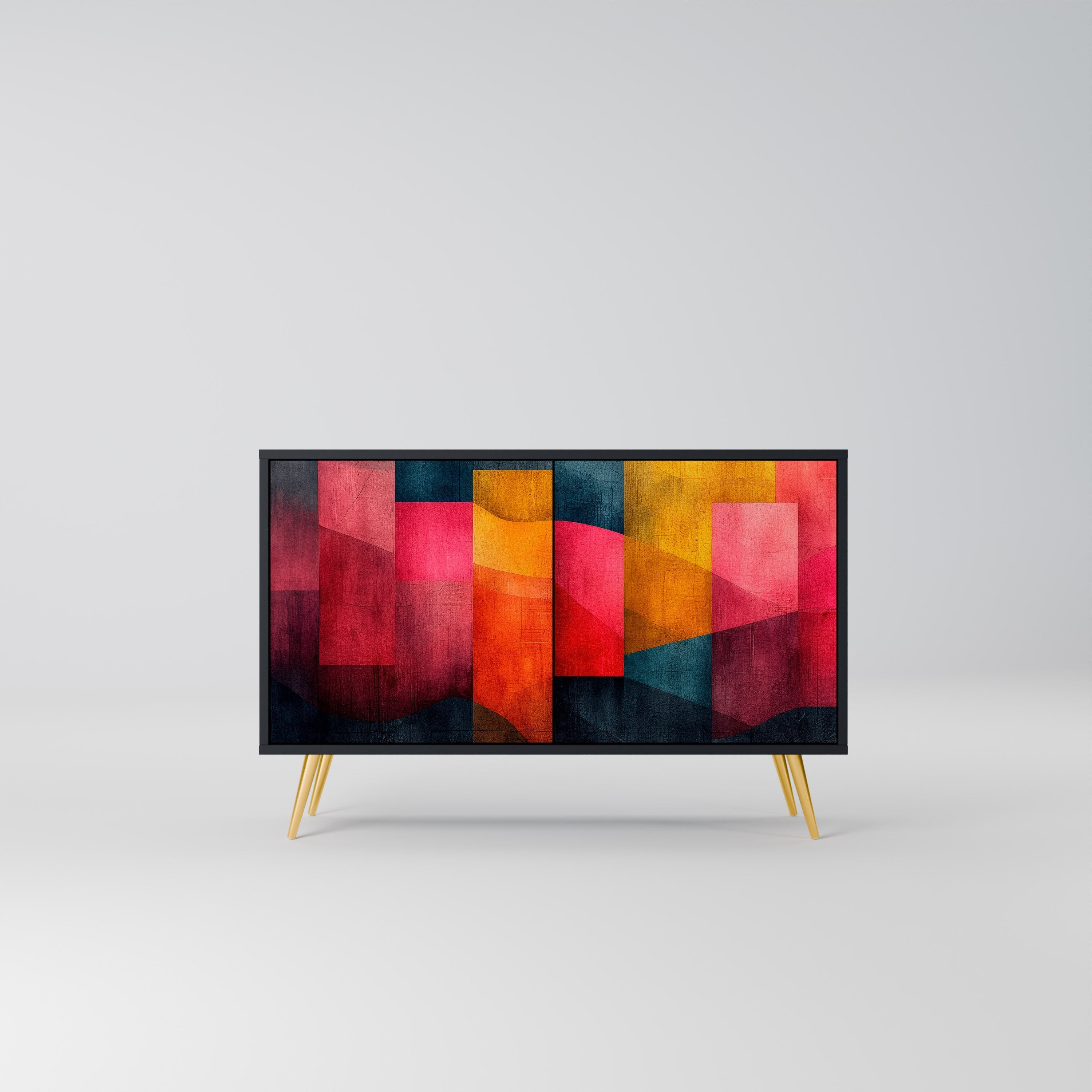 COLORFUL SOUNDS 2-Door Sideboard in Black Finish