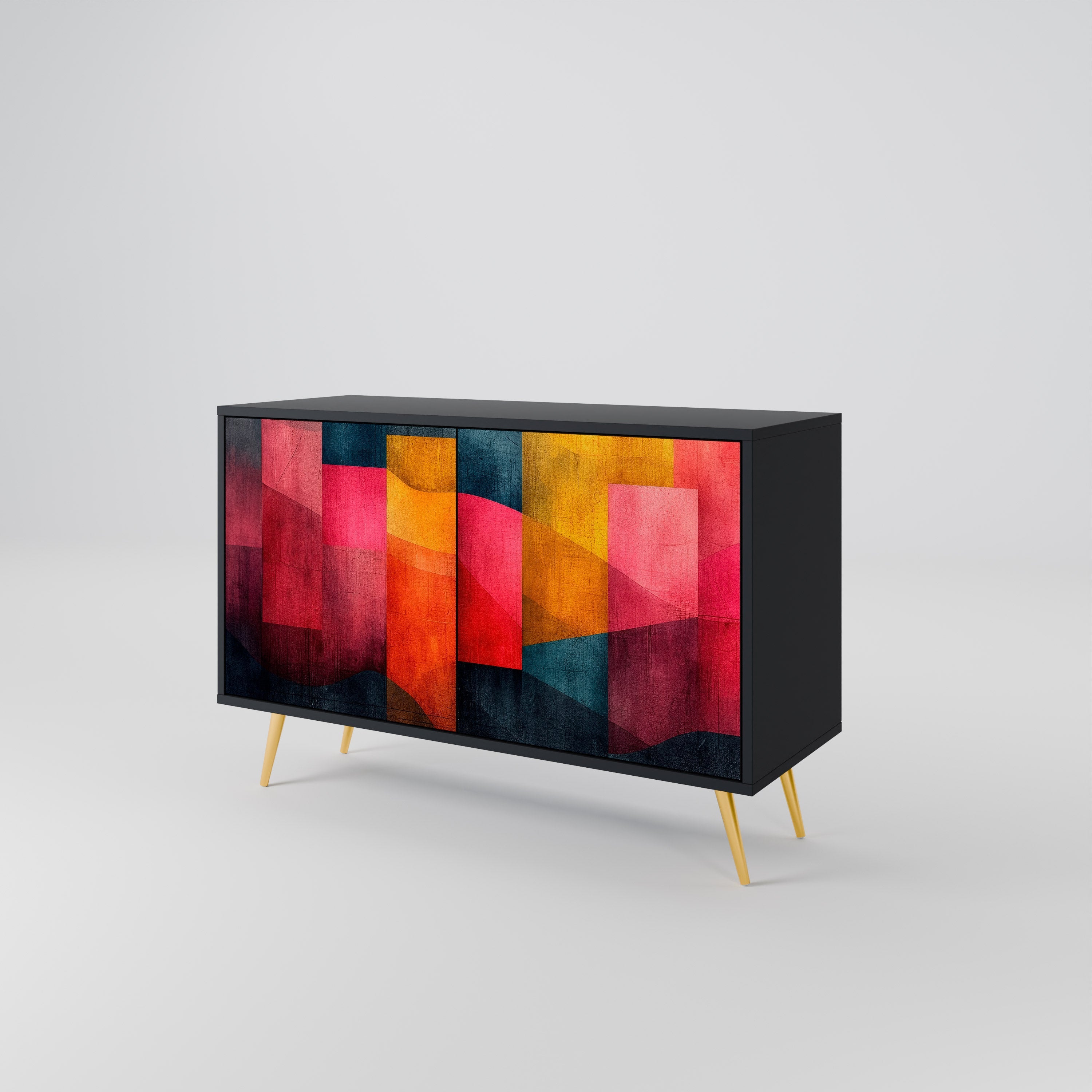 COLORFUL SOUNDS 2-Door Sideboard in Black Finish