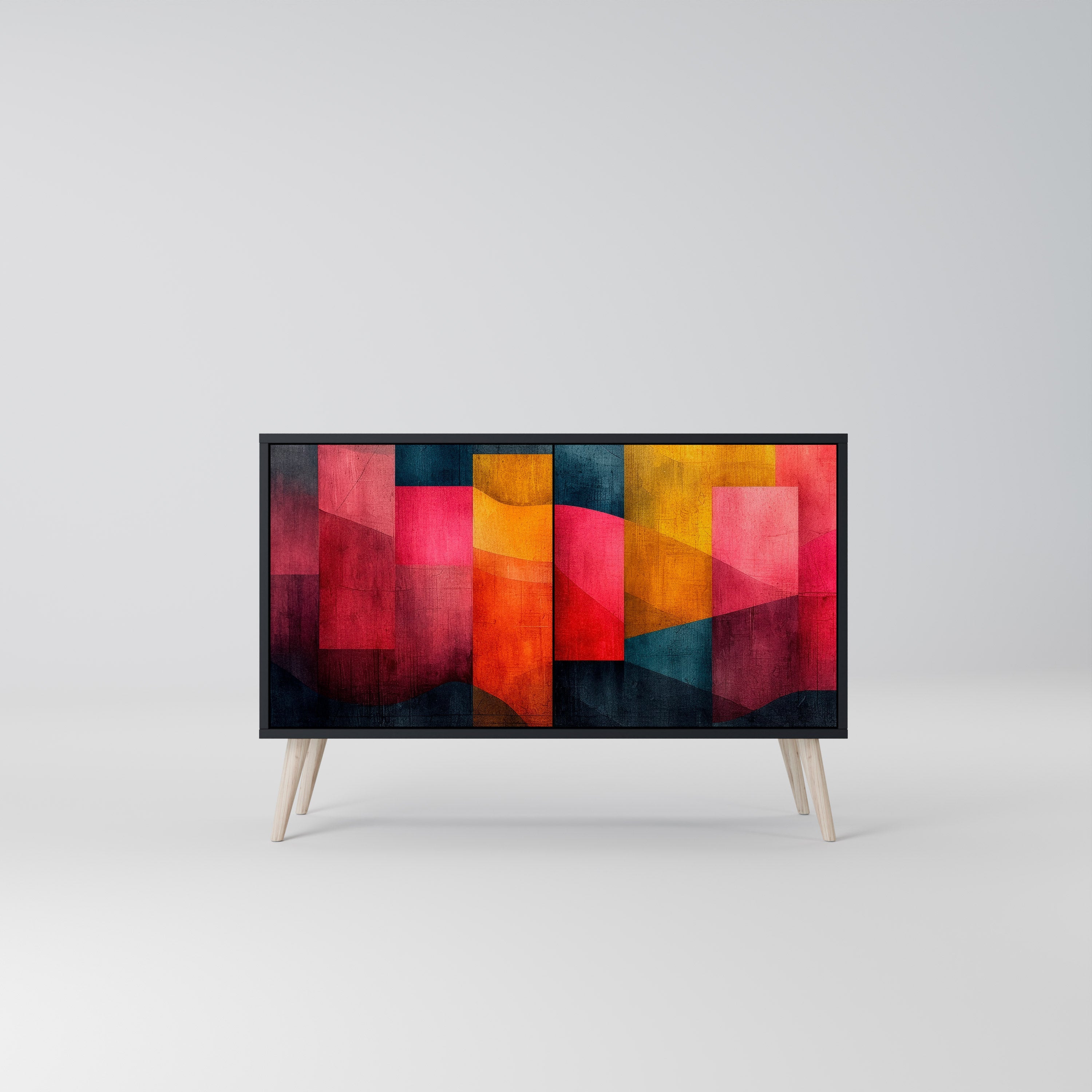 COLORFUL SOUNDS 2-Door Sideboard in Black Finish